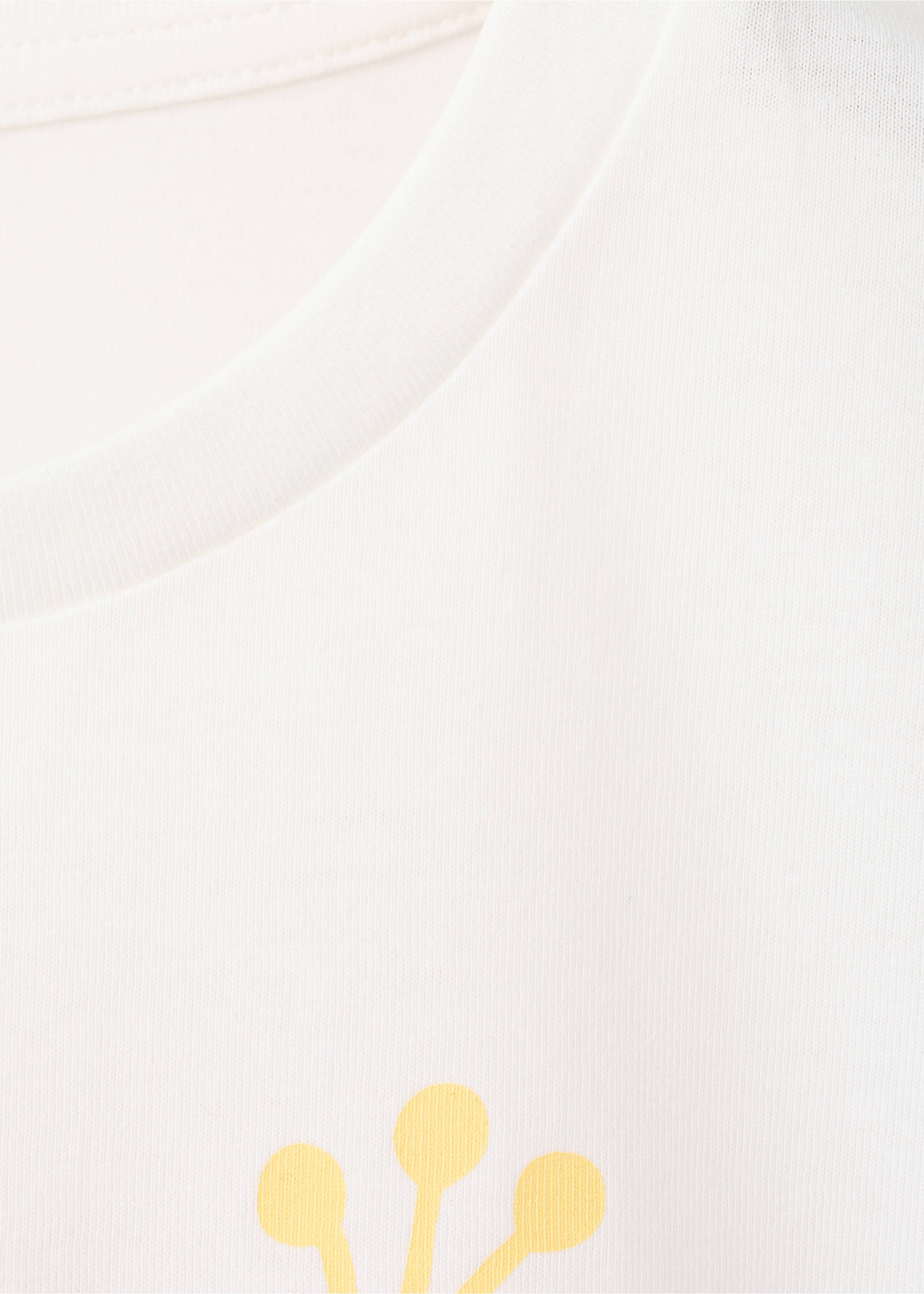 Samarreta cotó estampat flor - Detall de l'article 0, Blanc trencat. Ref: 27007945-00.