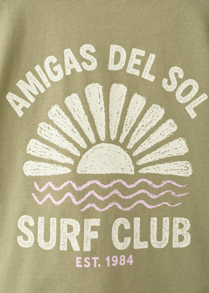 Printed cotton-blend t-shirt — Medium Green