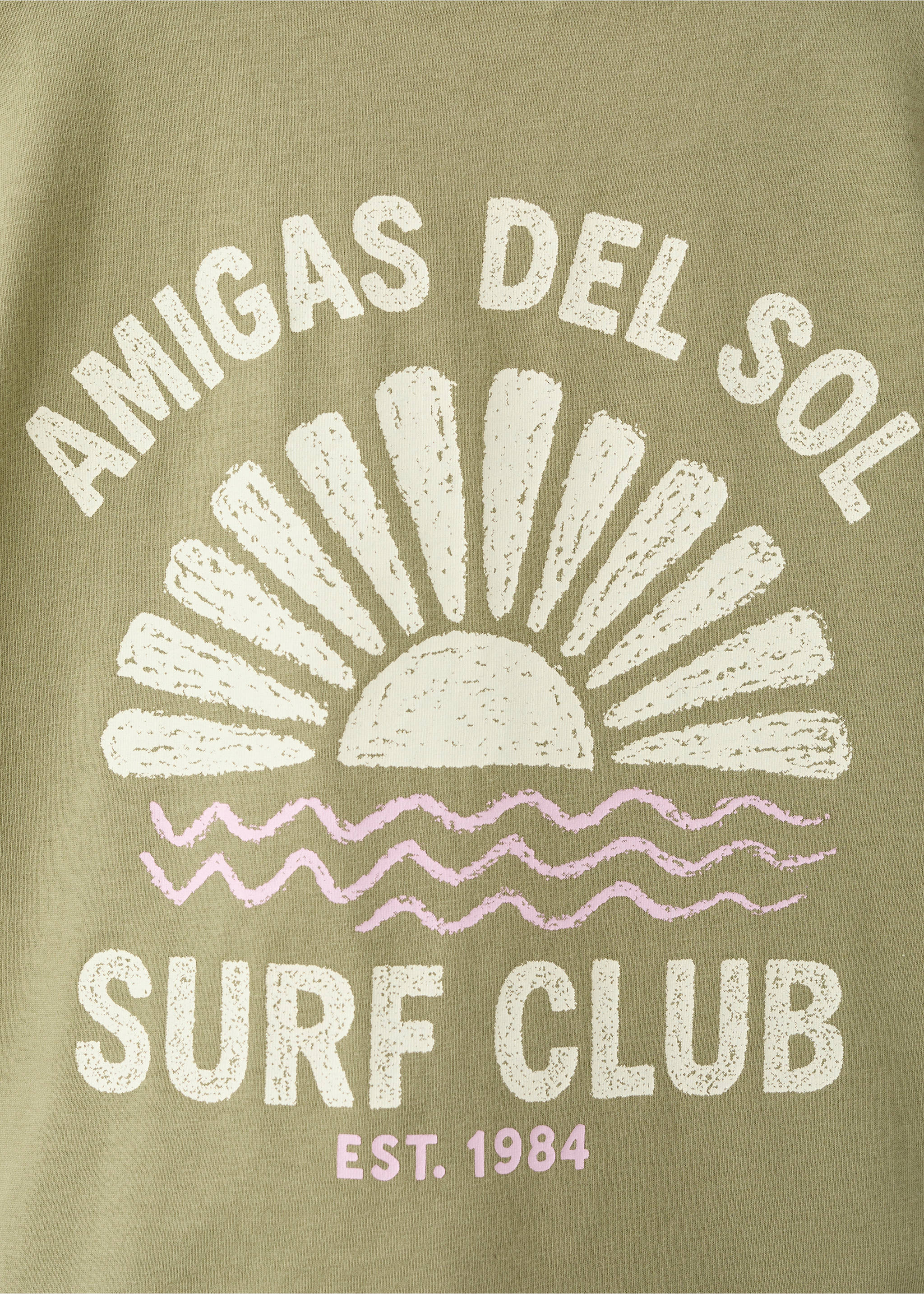 T-shirt en coton imprimé - Détail de l'article 0, Vert moyen. Ref: 27007946-00.