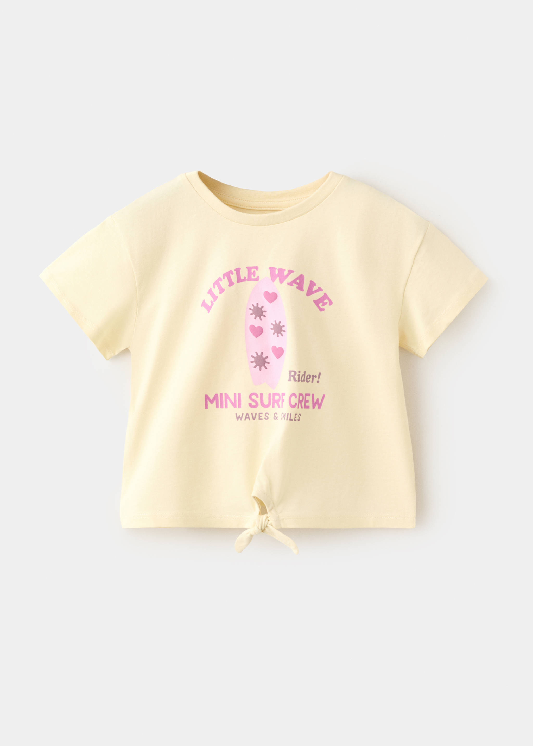 Printed T-shirt with tie detail - Article without model