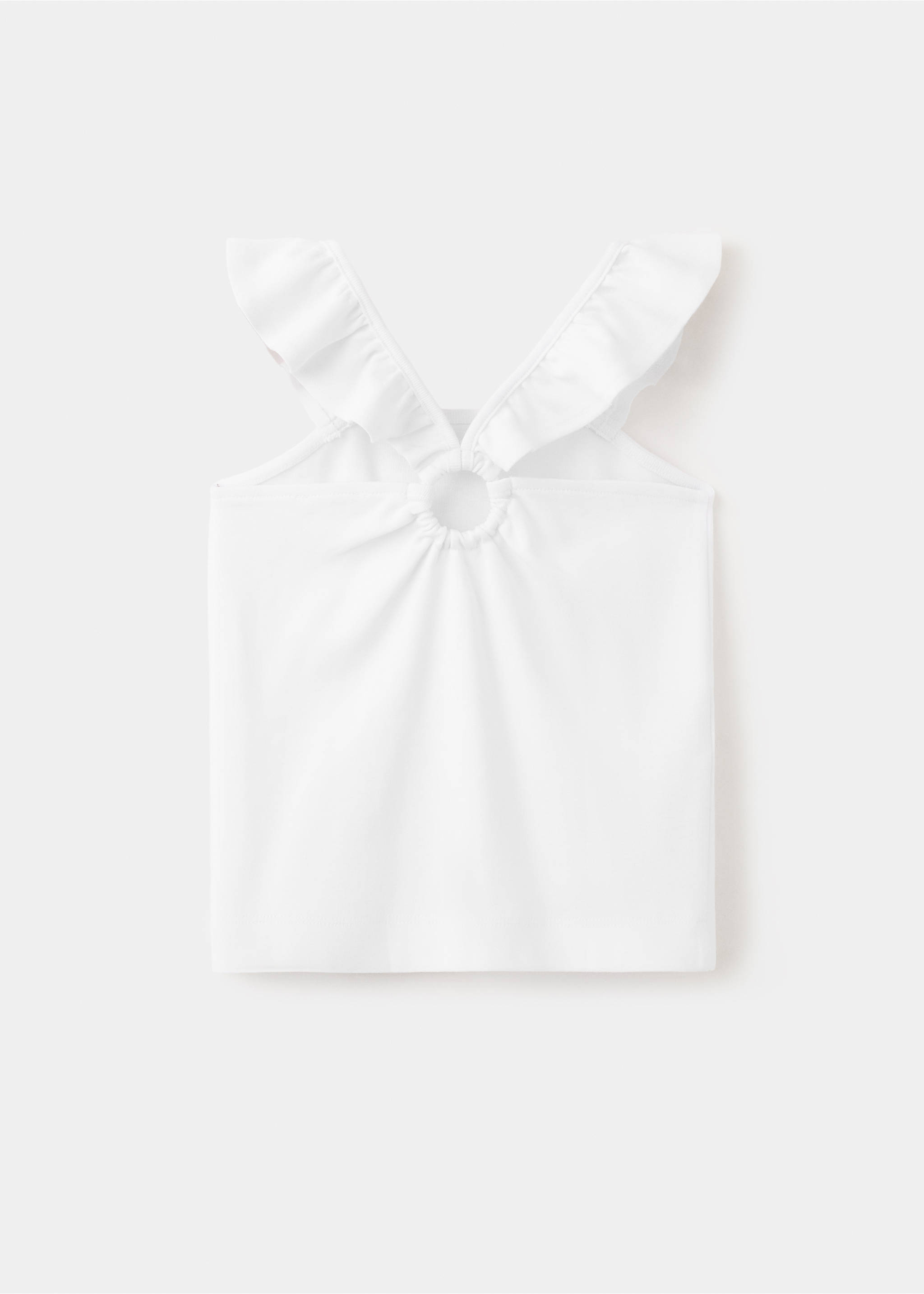 Frills cotton t-shirt - Reverse of the article, Off White. Ref: 27007949-00.