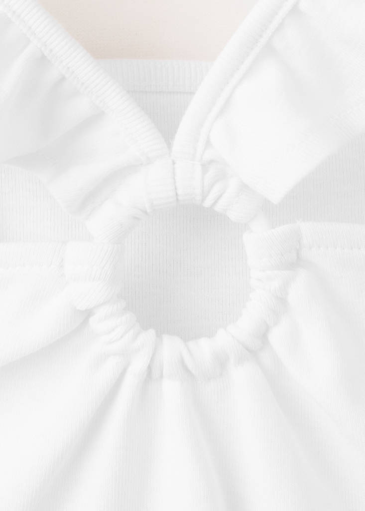 Frills cotton t-shirt — Off White
