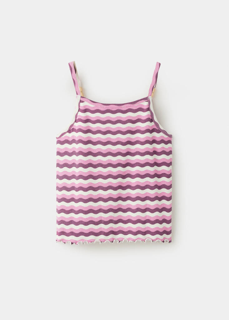 Sleeveless vest with scalloped details — Lilac