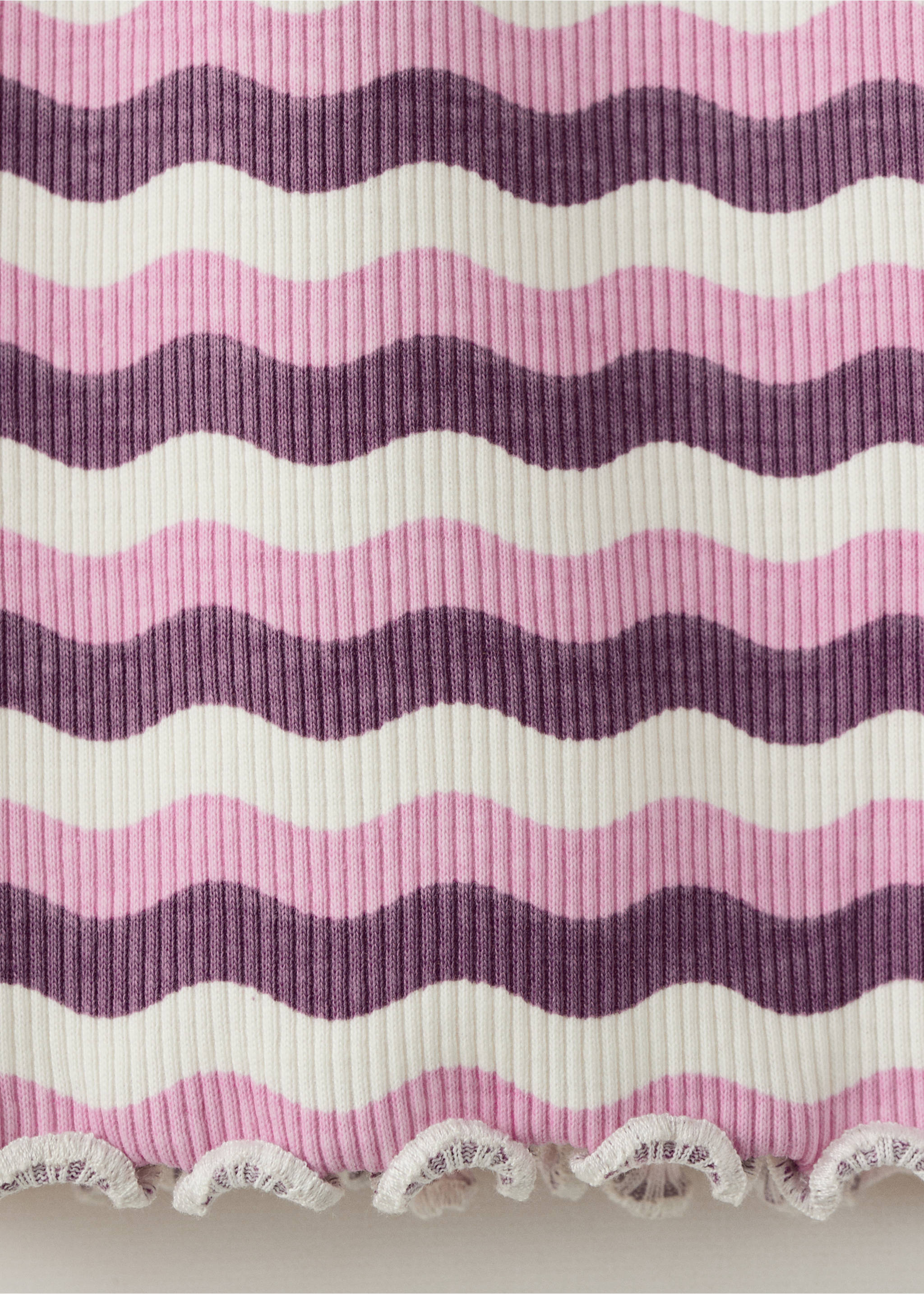 Tank top with scalloped detailing - Details of the article 0, Lilac. Ref: 27007950-00.