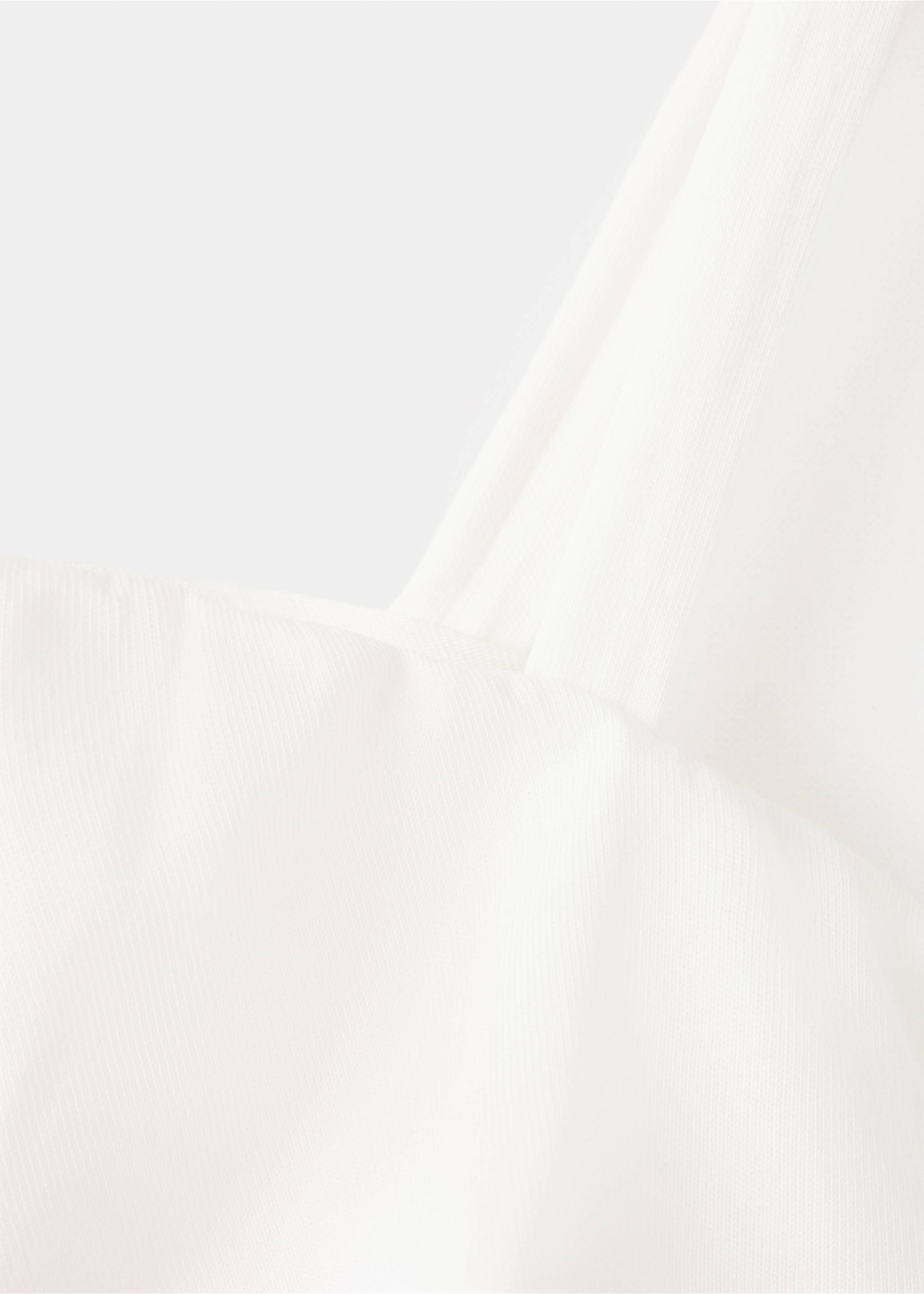 Contrast ruffle T-shirt - Details of the article 0, Off White. Ref: 27007951-00.