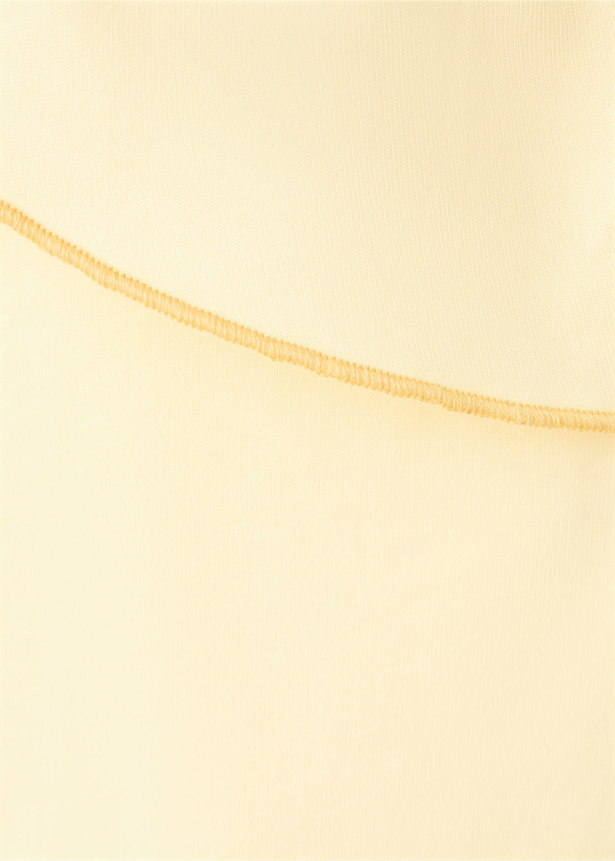 Contrast ruffle T-shirt - Details of the article 0, Pastel Yellow. Ref: 27007951-00.