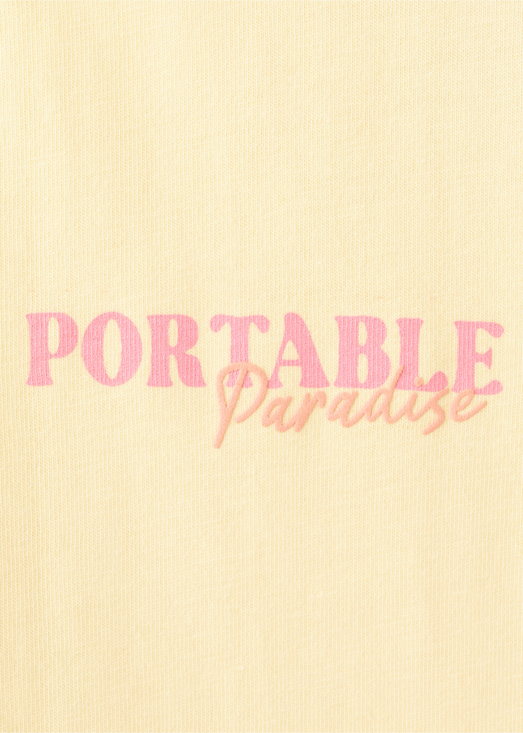 Printed T-shirt with tie detail - Details of the article 8, Pastel Yellow. Ref: 27007952-00.