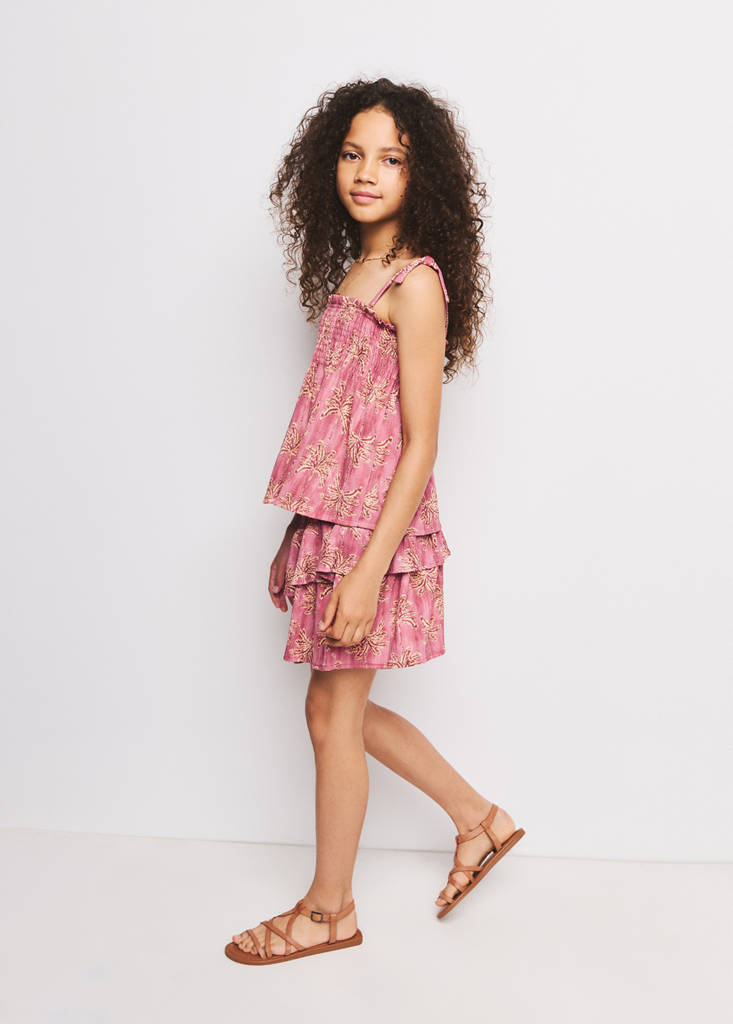Printed strap top — Pink