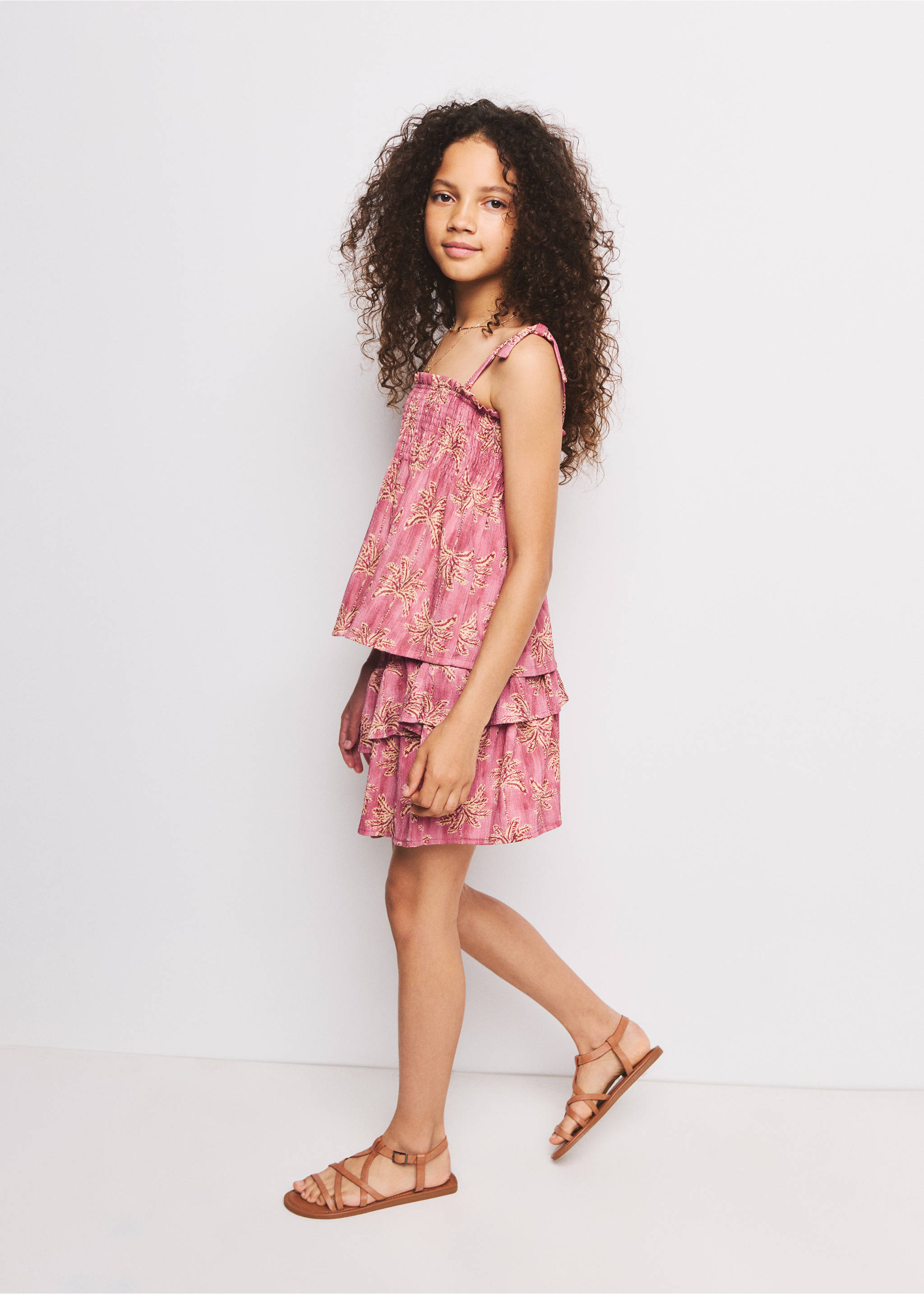Printed strap top - General plane, Pink. Ref: 27007953-00.
