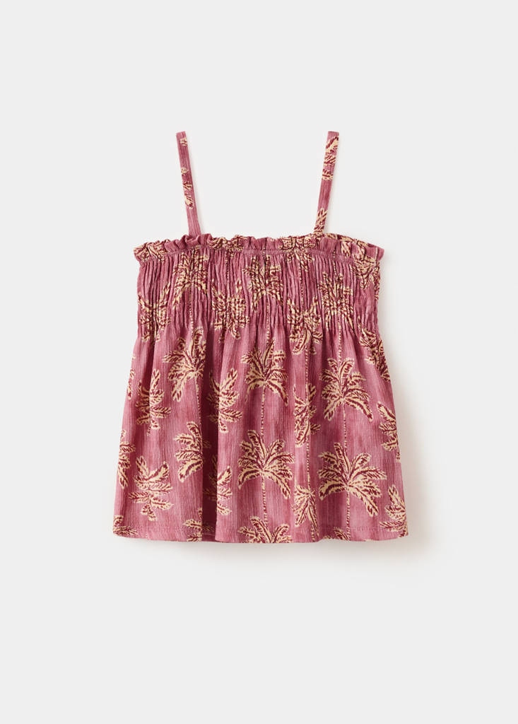 Printed strap top — Pink