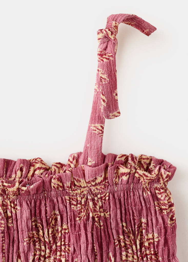 Printed strap top — Pink