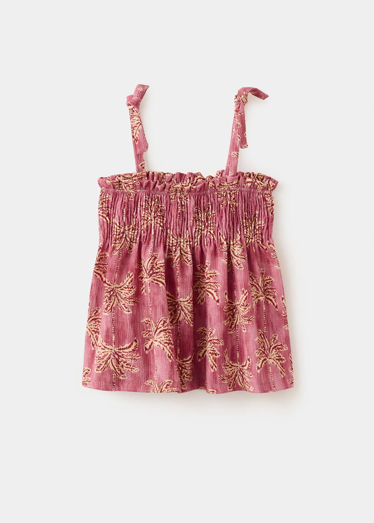 Printed strap top — Pink