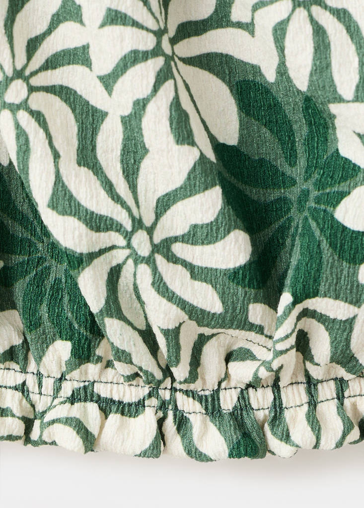 Floral print spaghetti strap top — Green