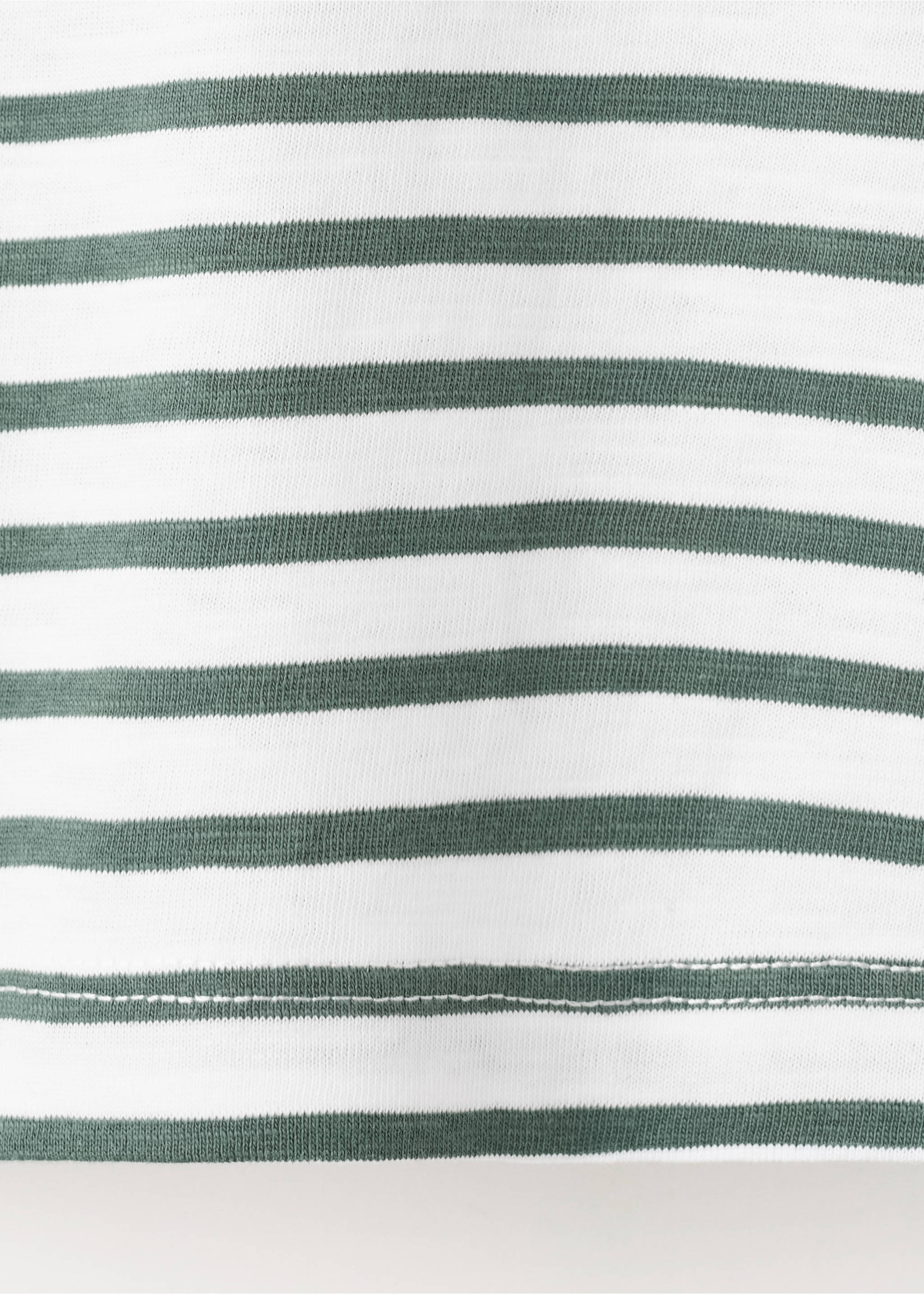 Camiseta 100% algodón rayas - Detalle del artículo 0, Verde. Ref: 27008268-00.