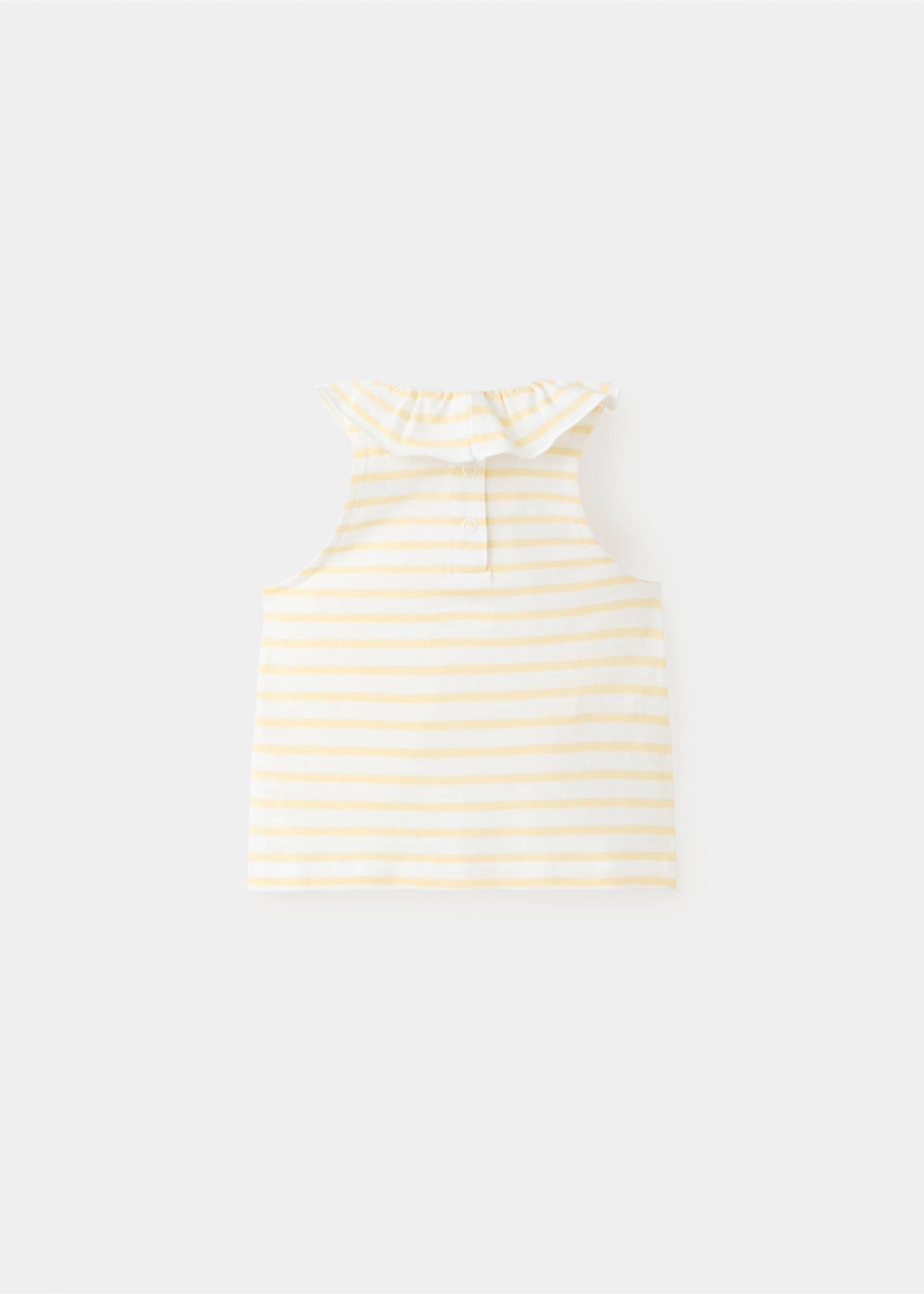 Striped frills top - Reverse of the article, Yellow. Ref: 27008269-00.