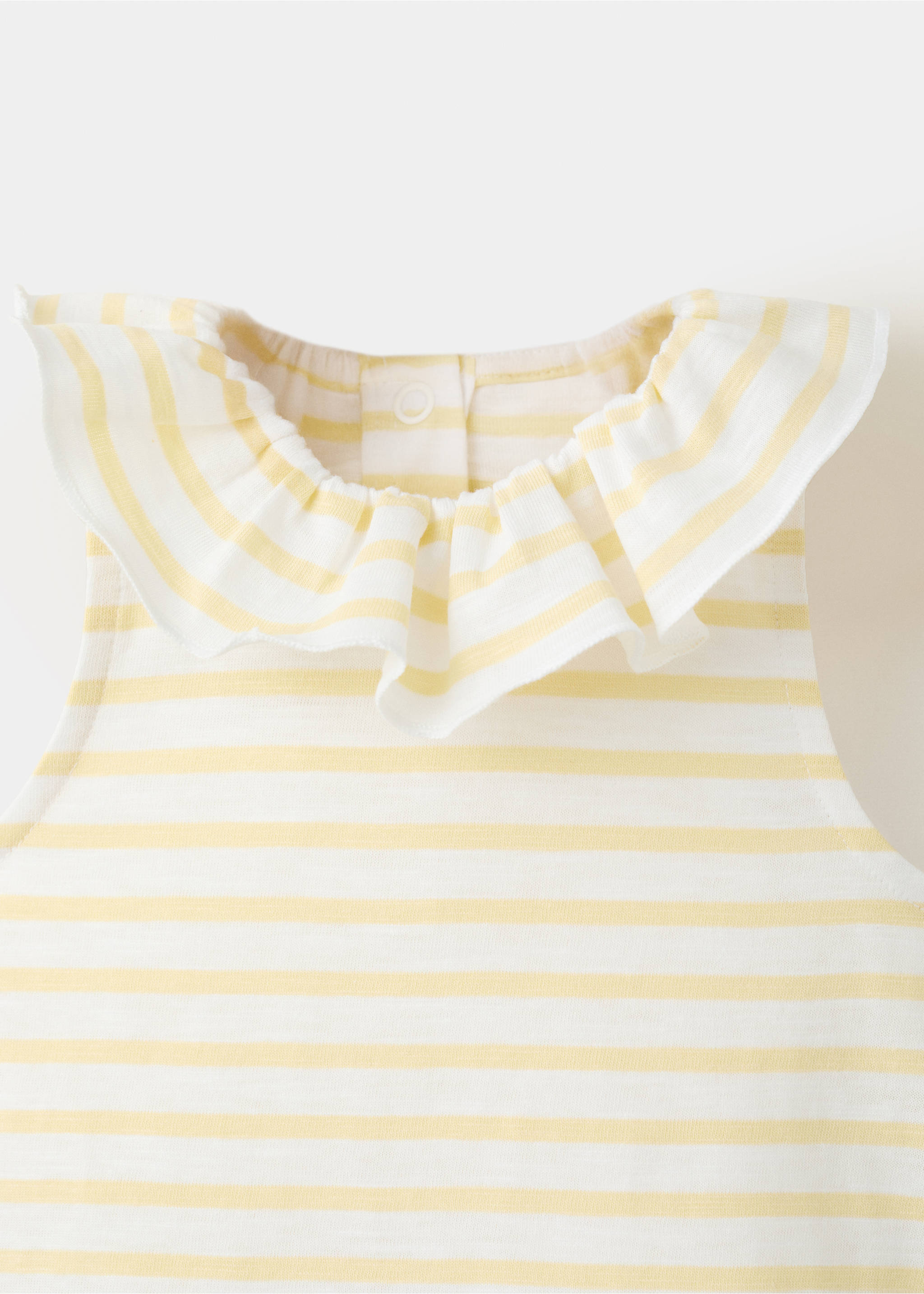 Striped frills top - Details of the article 8, Yellow. Ref: 27008269-00.