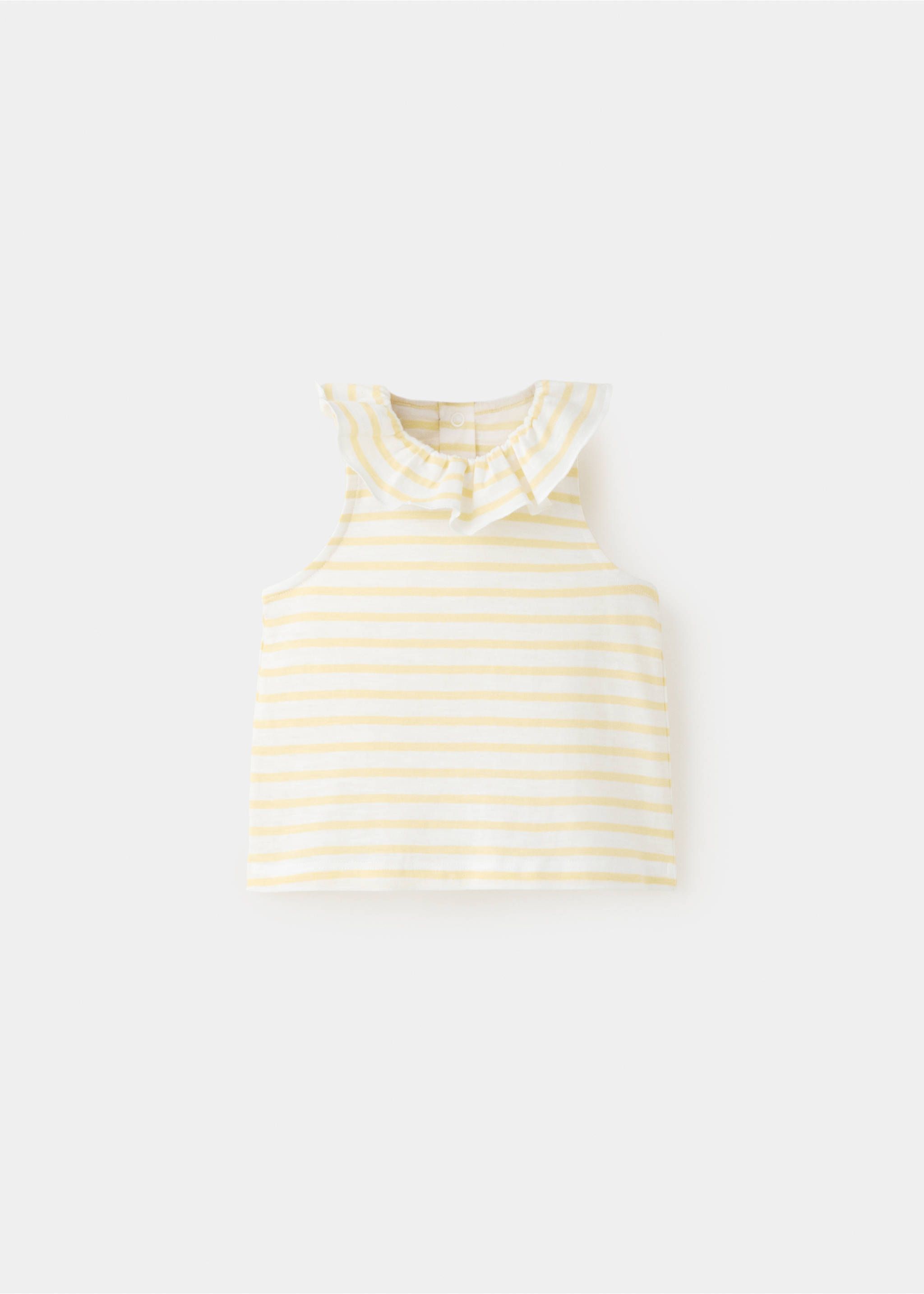 Striped frills top - Article without model, Yellow. Ref: 27008269-00.