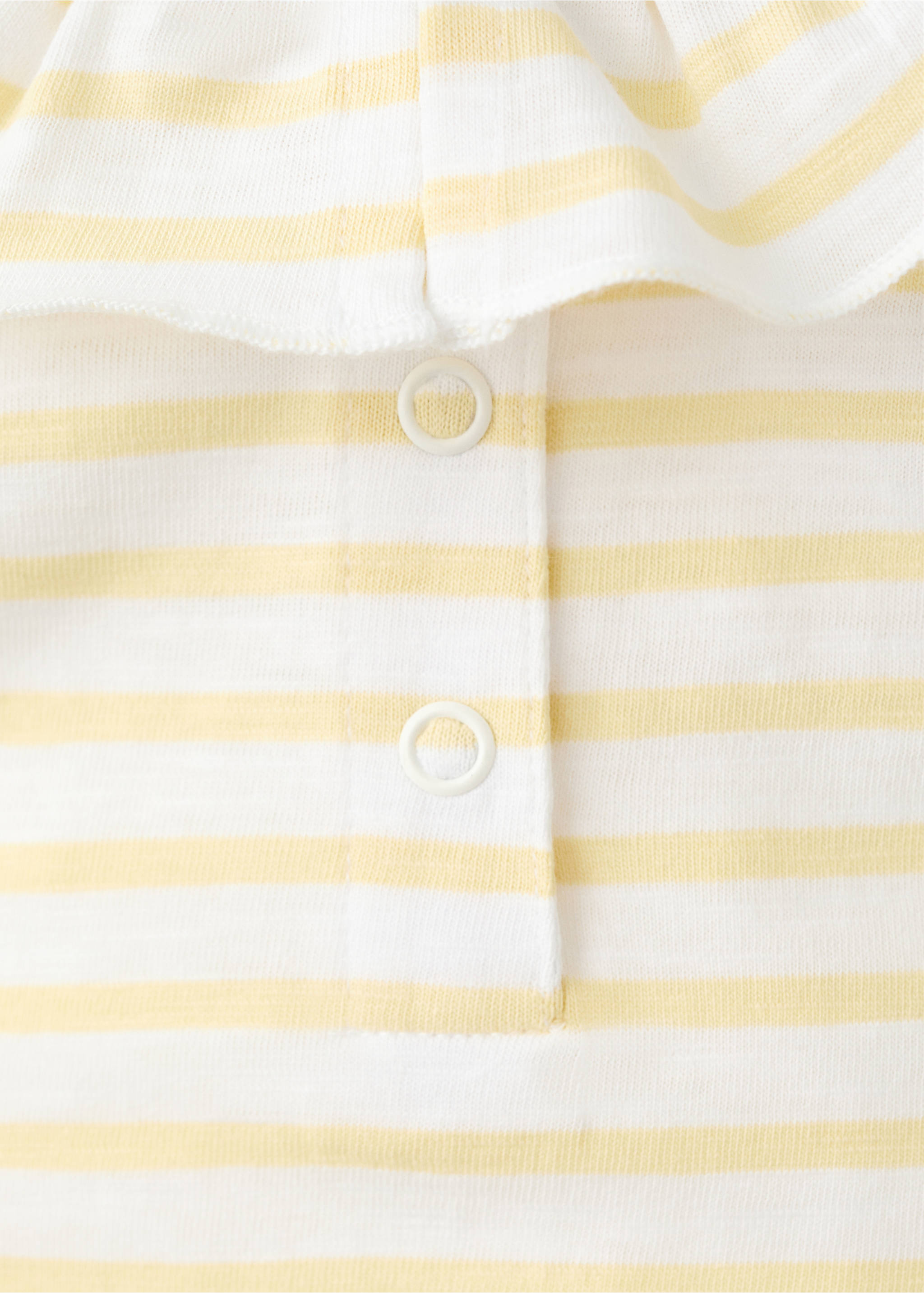 Striped frills top - Details of the article 0, Yellow. Ref: 27008269-00.