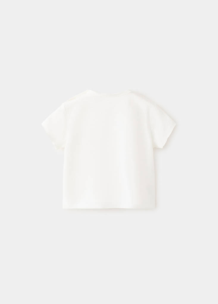 Printed cotton-blend t-shirt — Off White