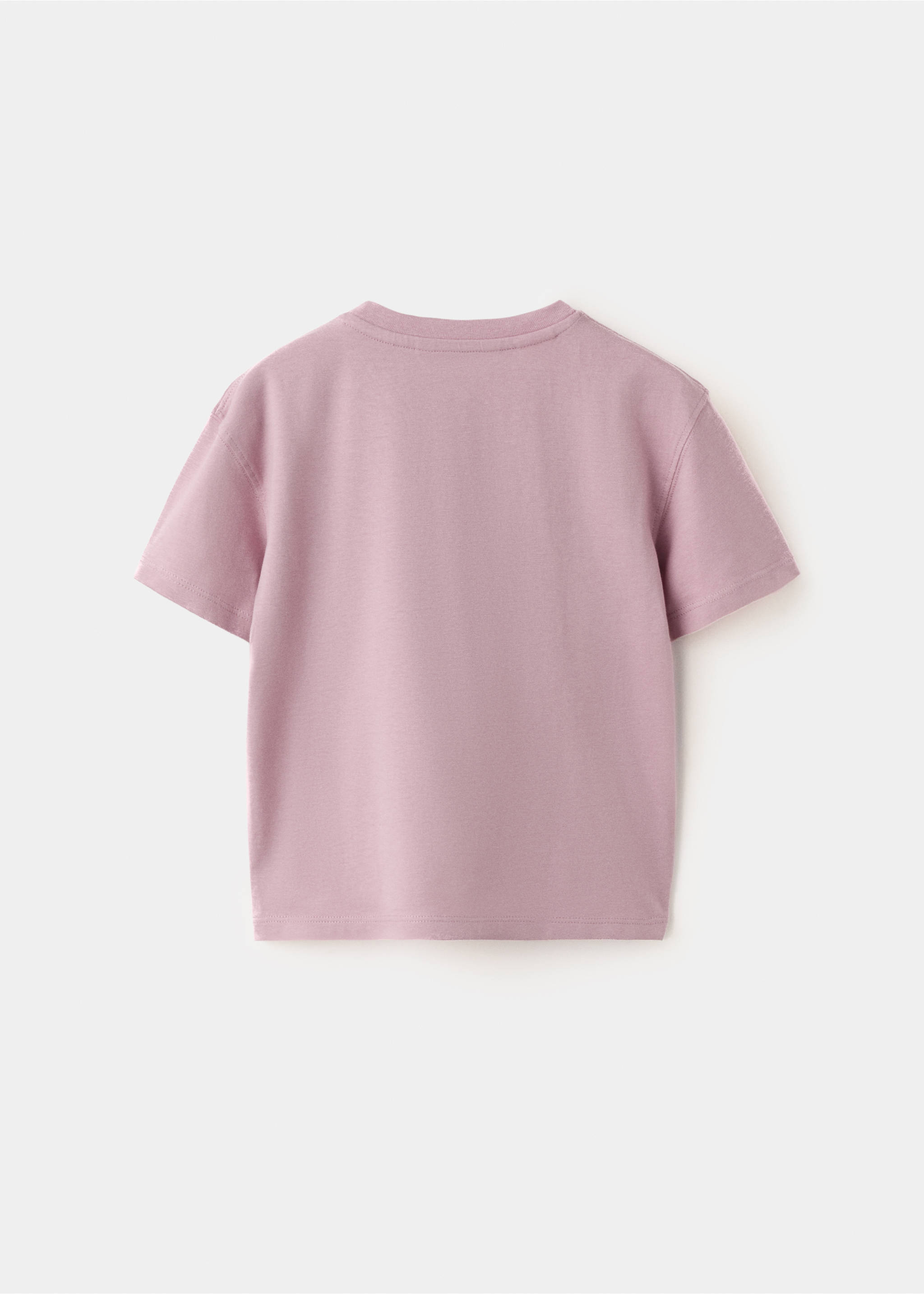 Printed cotton-blend t-shirt - Reverse of the article, Light/Pastel Purple. Ref: 27008275-00.