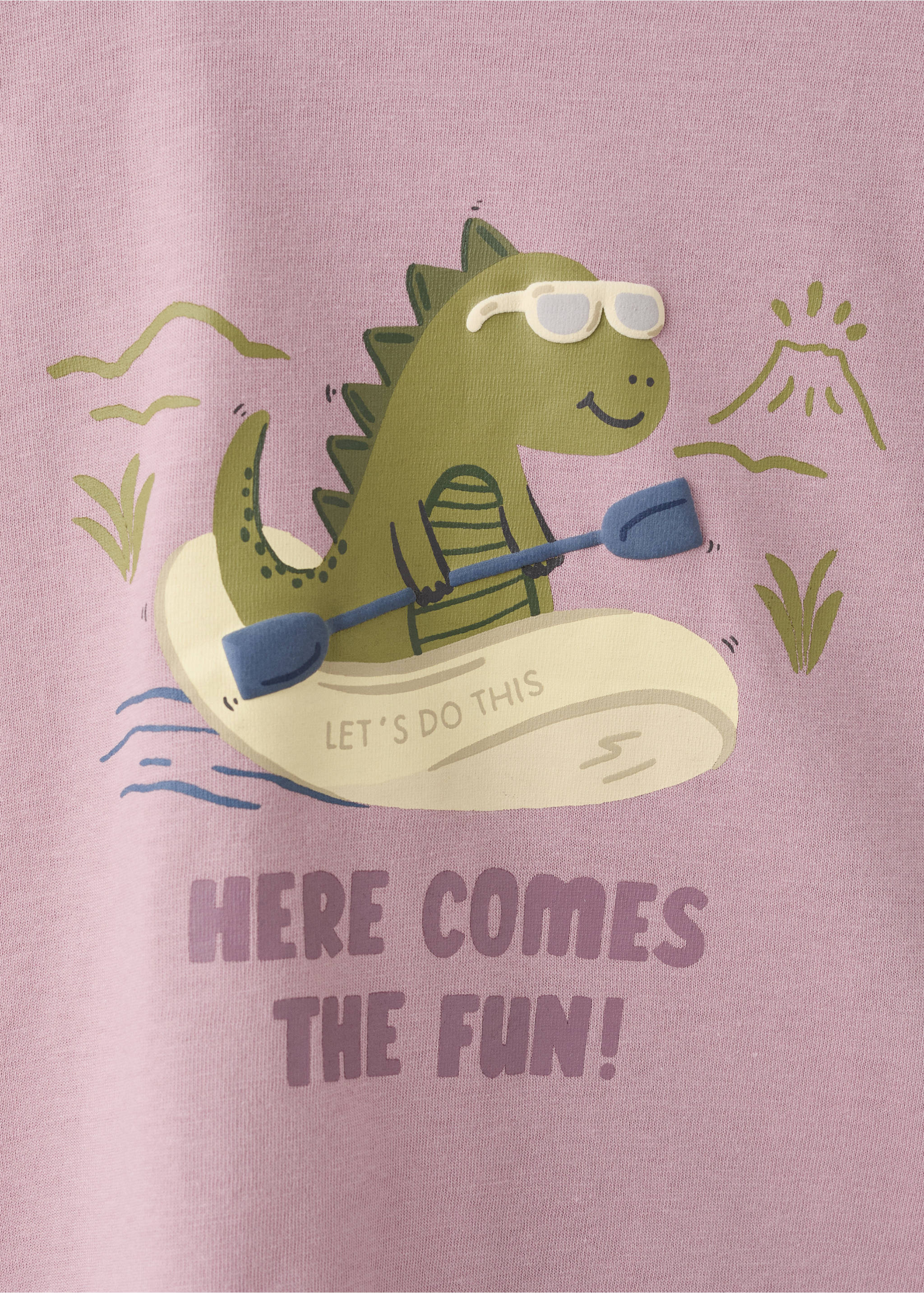 T-shirt en coton imprimé - Détail de l'article 8, Violet clair/pastel. Ref: 27008275-00.