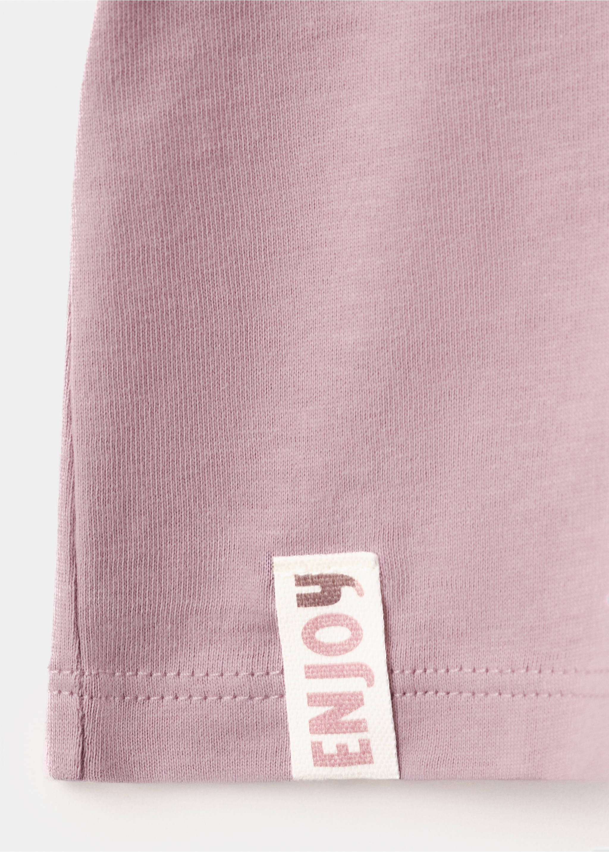 Printed cotton-blend t-shirt - Details of the article 0, Light/Pastel Purple. Ref: 27008275-00.