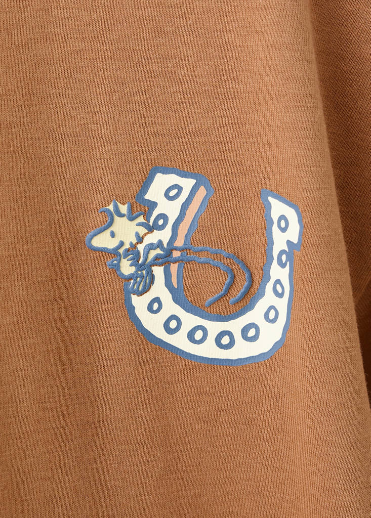 Gemustertes T-Shirt Snoopy — Tobacco-Braun