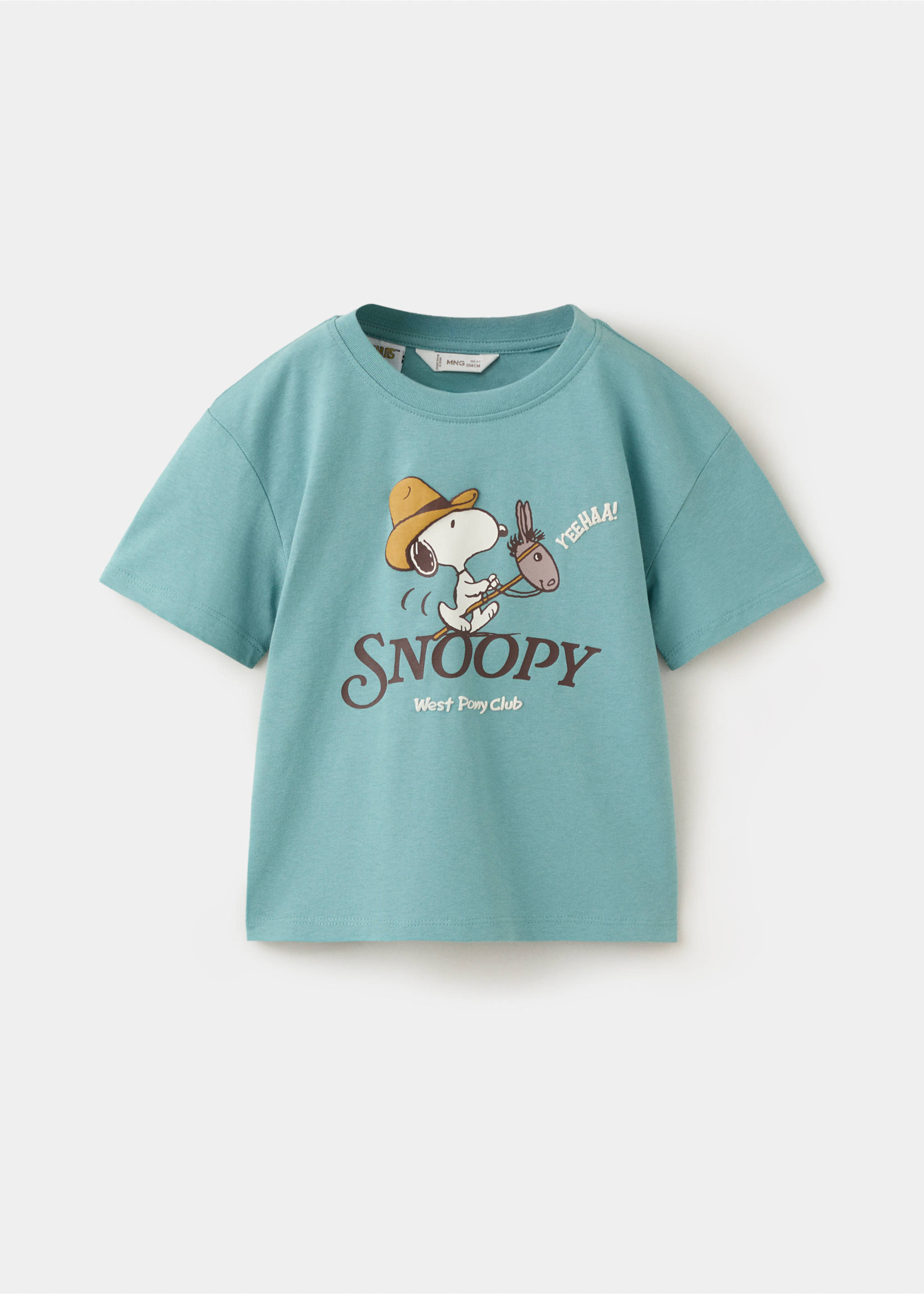 T-shirt en coton Snoopy - Article sans modèle, Turquoise. Ref: 27008277-00.