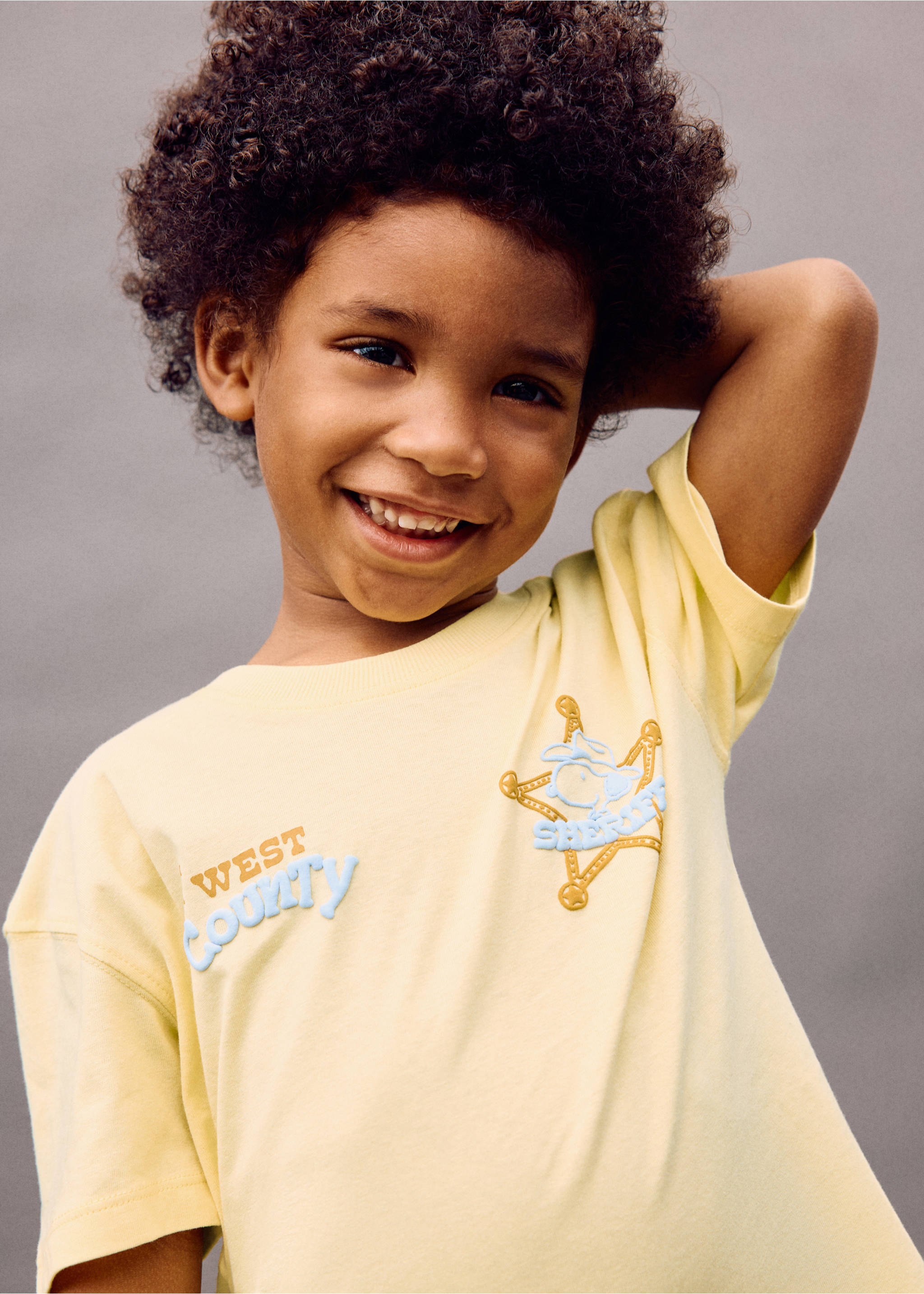 Snoopy Baumwoll-T-Shirt - Detail des Artikels 1, Pastellgelb. Ref: 27008278-00.