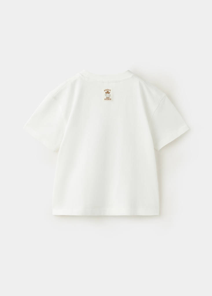 Printed cotton-blend t-shirt — Off White