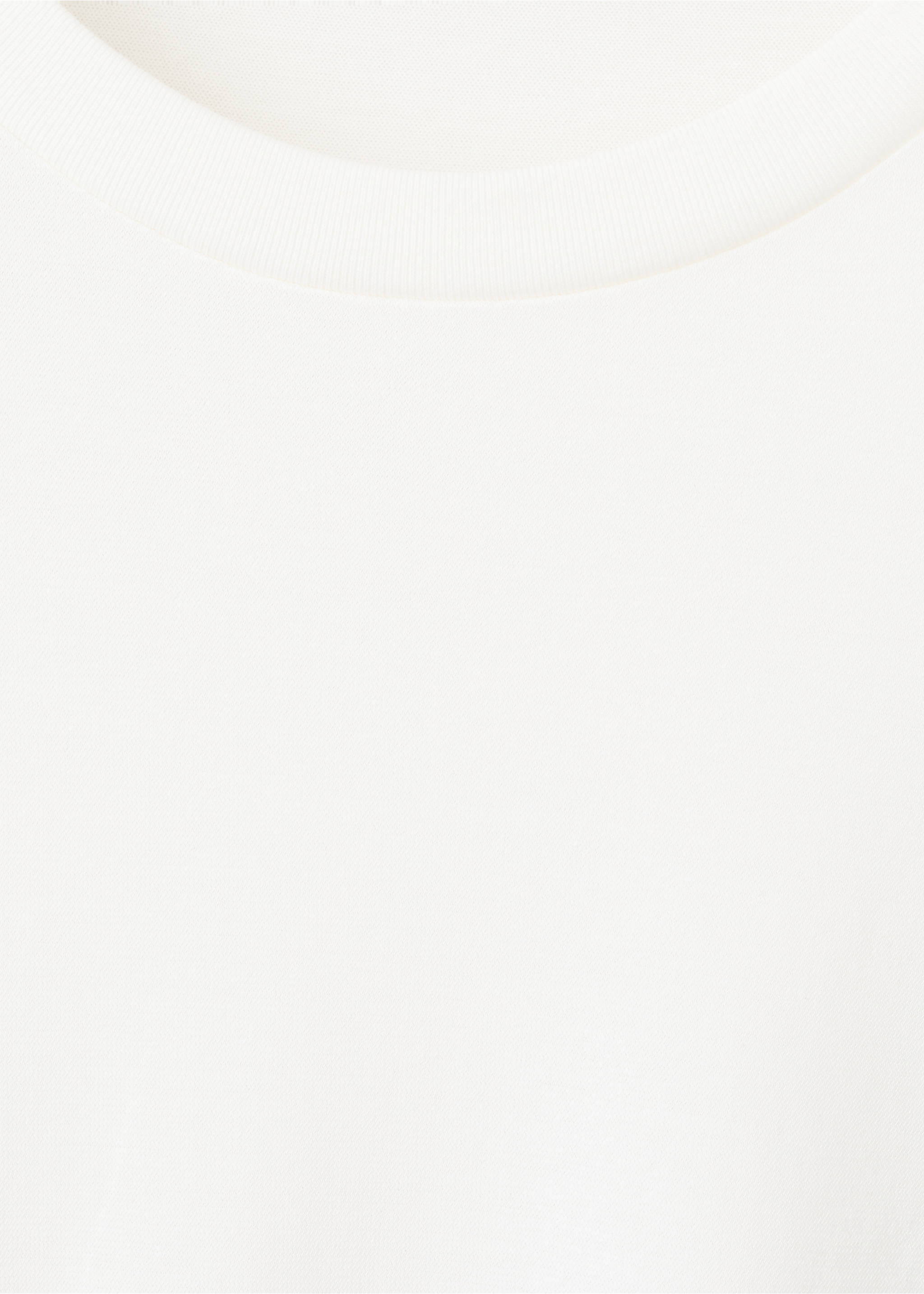 T-shirt slim-fit 100 % coton - Détail de l'article 8, Blanc cassé. Ref: 27008283-00.