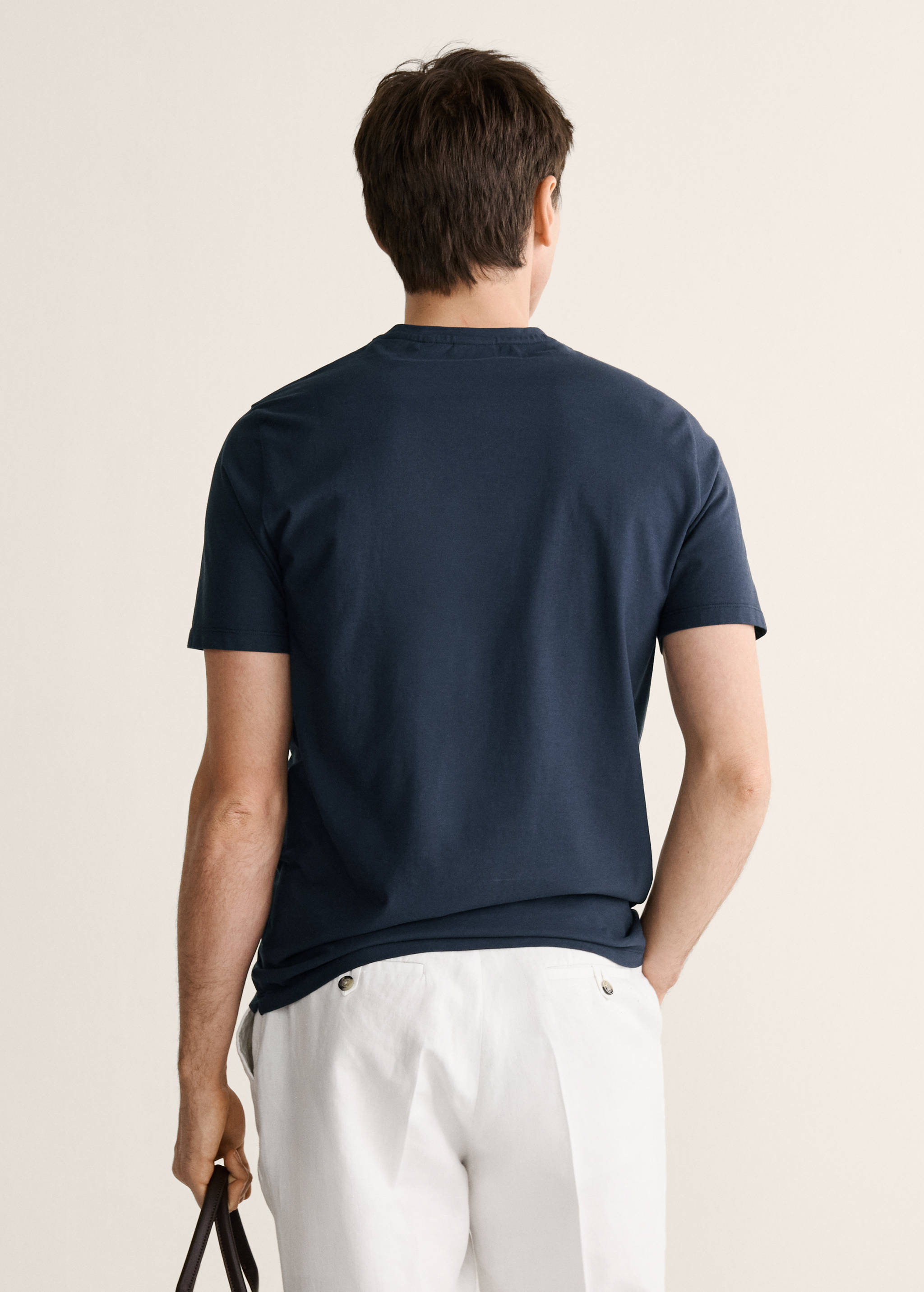 100% cotton slim-fit t-shirt - Reverse of the article