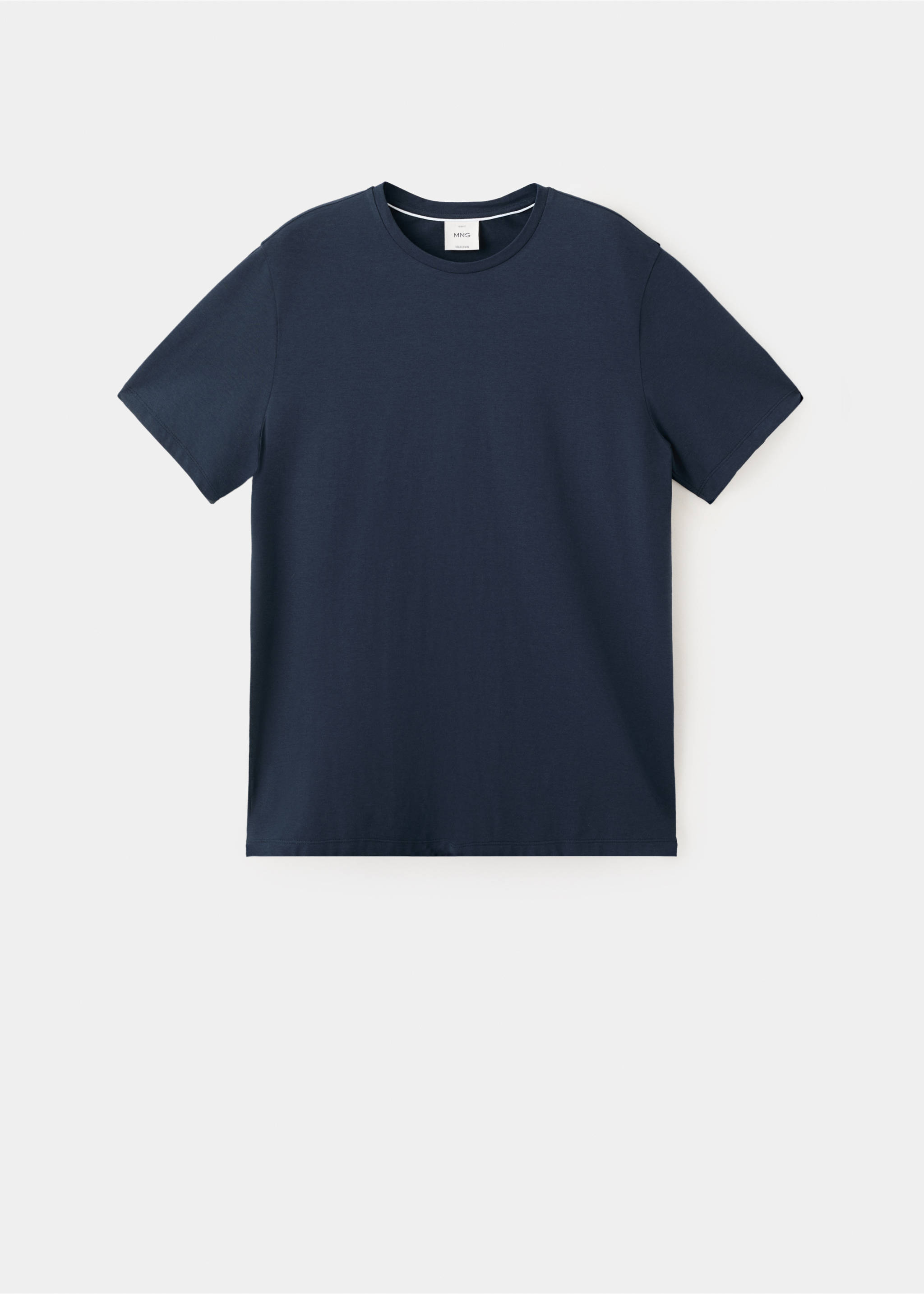 100% cotton slim-fit t-shirt - Article without model, Navy. Ref: 27008284-00.