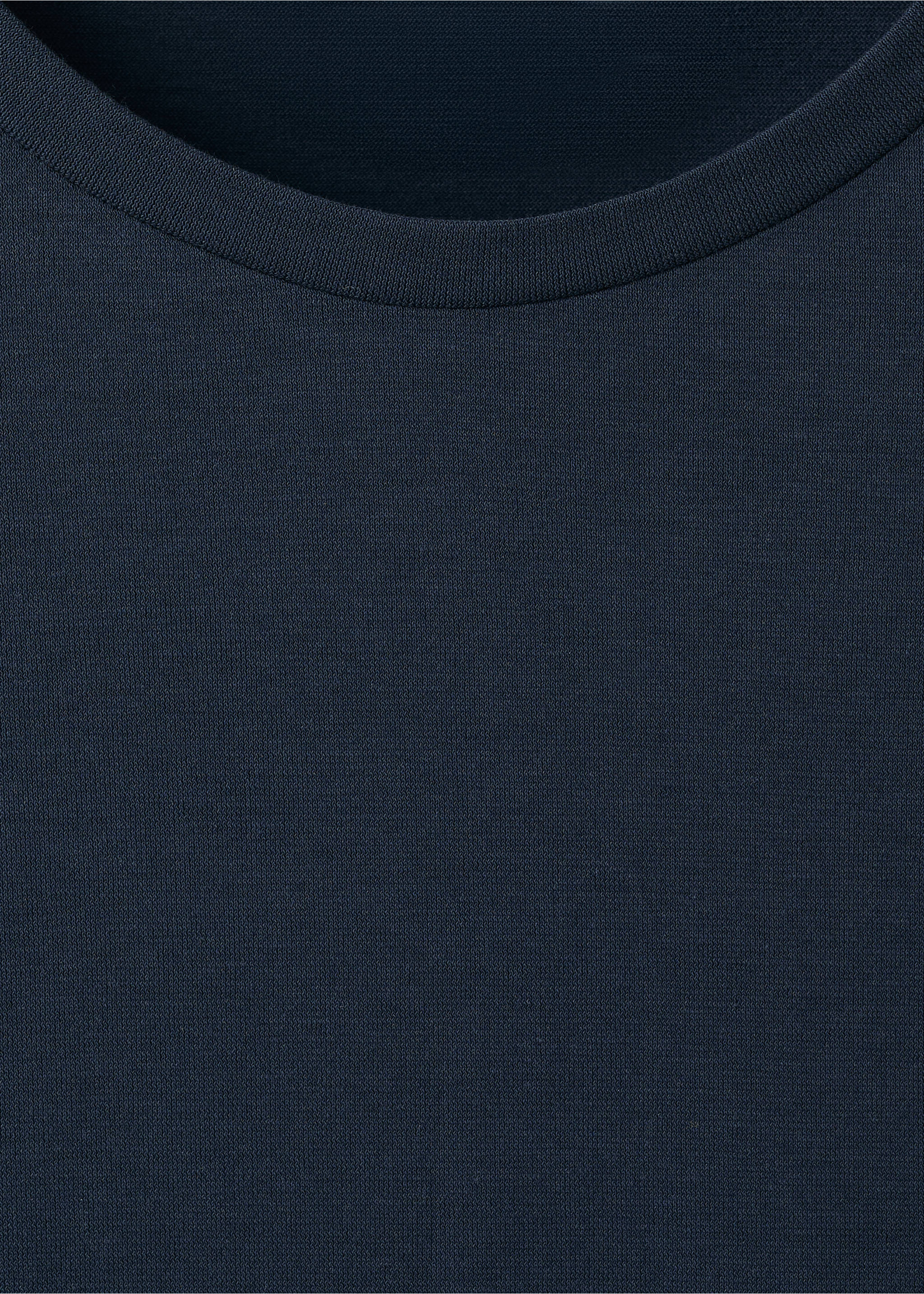 100% cotton slim-fit t-shirt - Details of the article 8, Navy. Ref: 27008284-00.