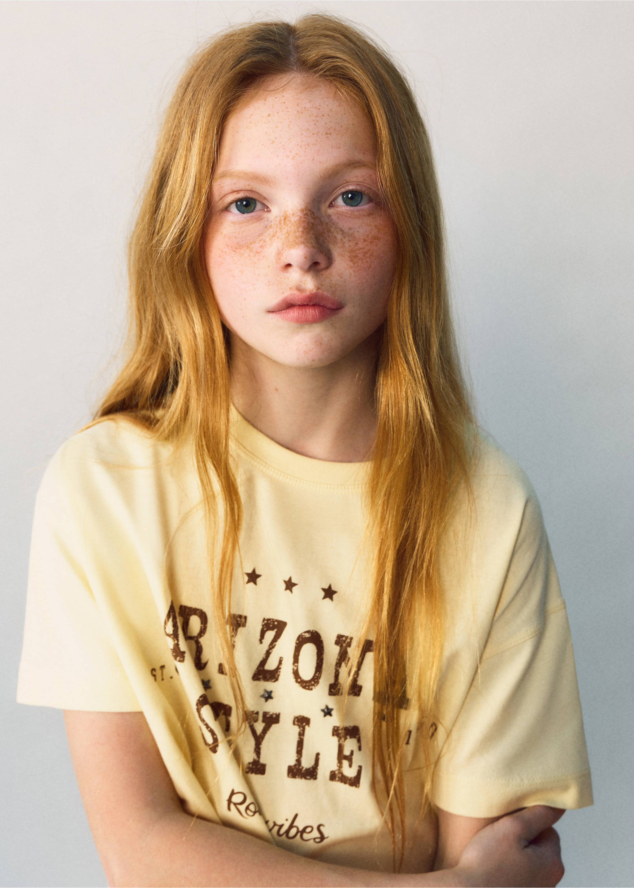 T-shirt en coton imprimé - Détail de l'article 1, Jaune pastel. Ref: 27008662-00.