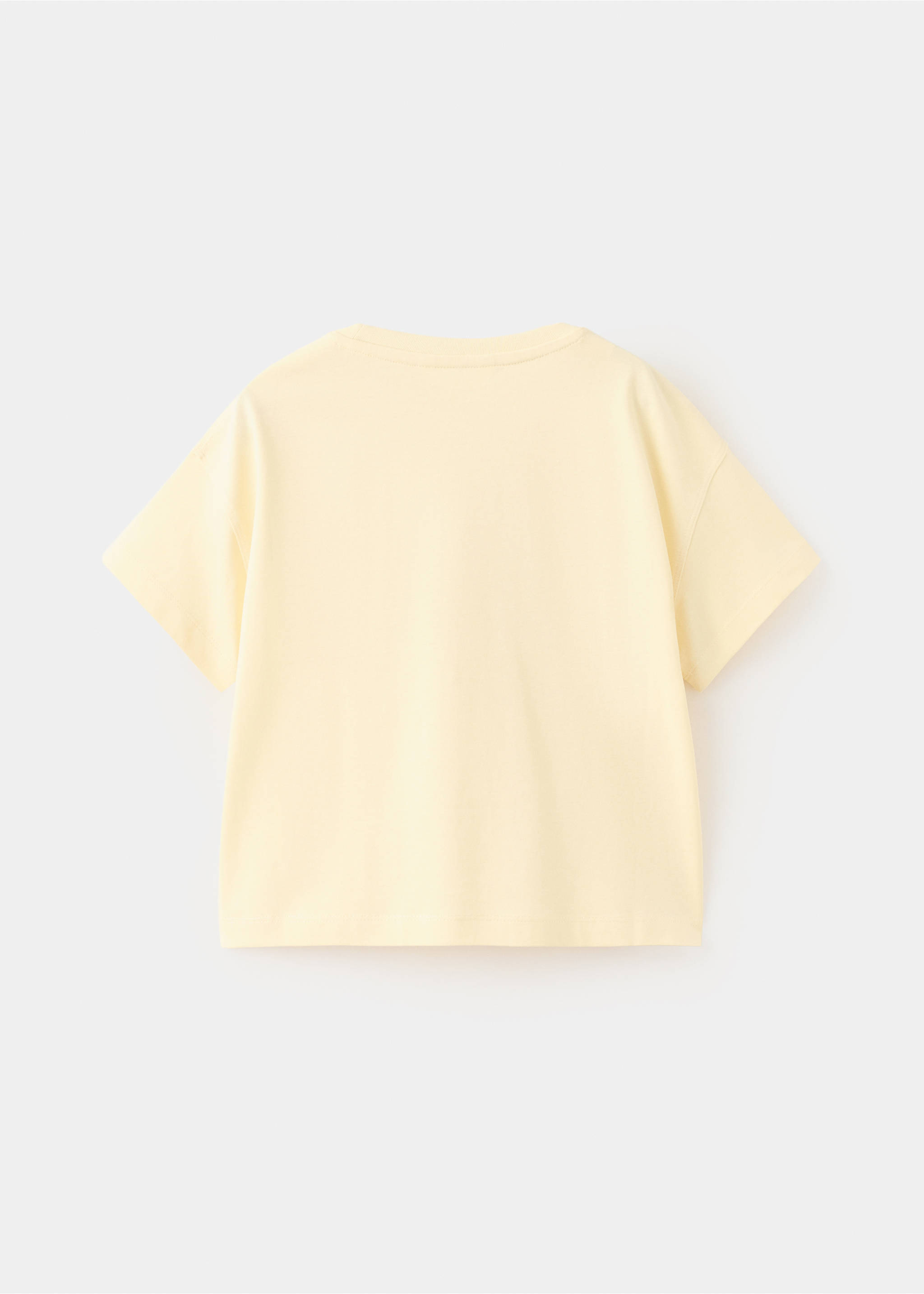 Camiseta algodón estampada - Reverso del artículo, Amarillo pastel. Ref: 27008662-00.