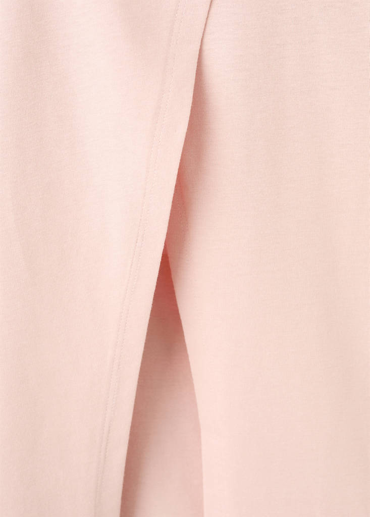Printed T-shirt with back slit — Pink