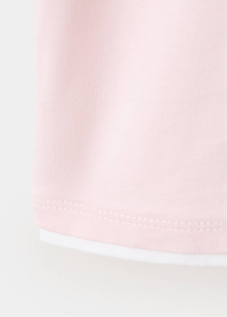Short sleeve double-layer effect T-shirt — Lila