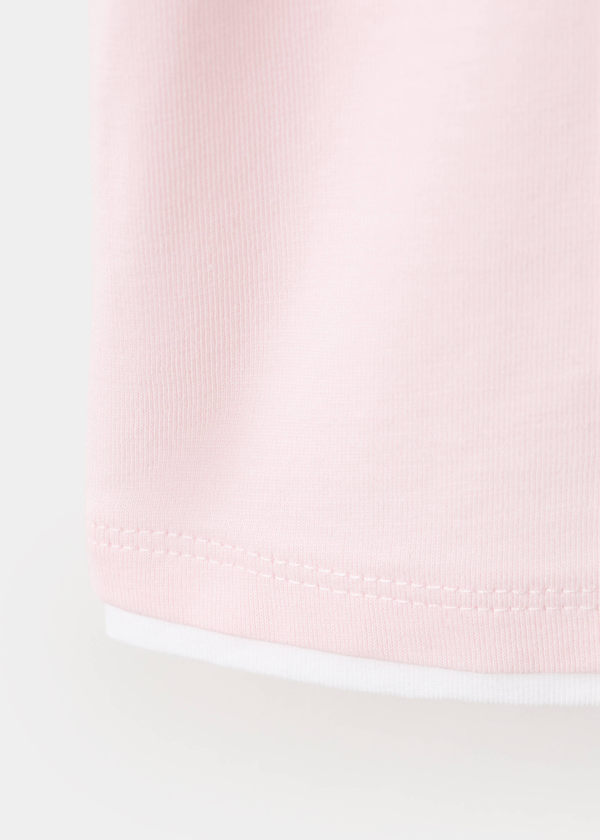 تيشيرت بأكمام قصيرة بتأثير مزدوج - تفاصيل المنتج 0