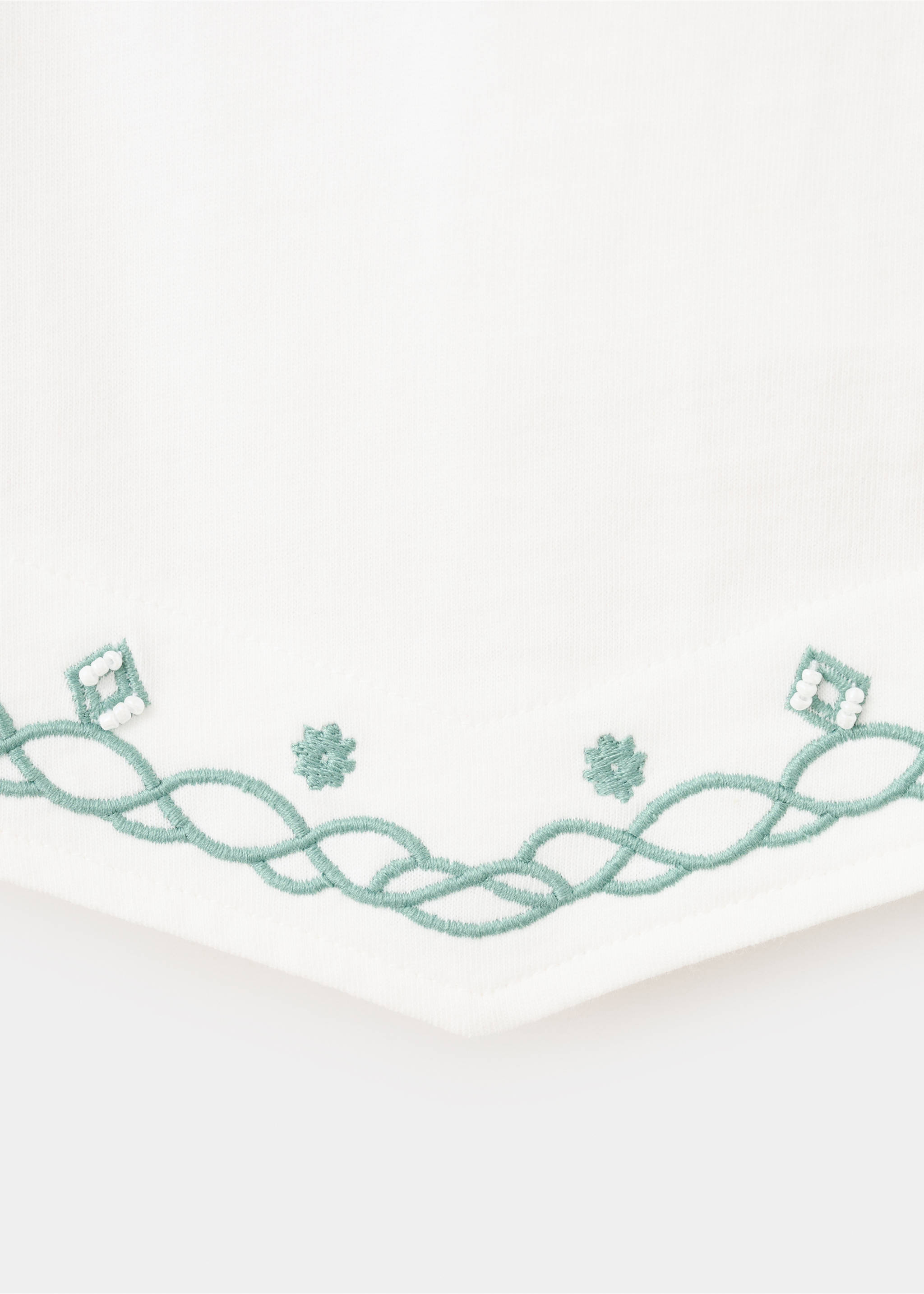 Embroidered detail strappy top - Details of the article 0, Off White. Ref: 27008670-00.