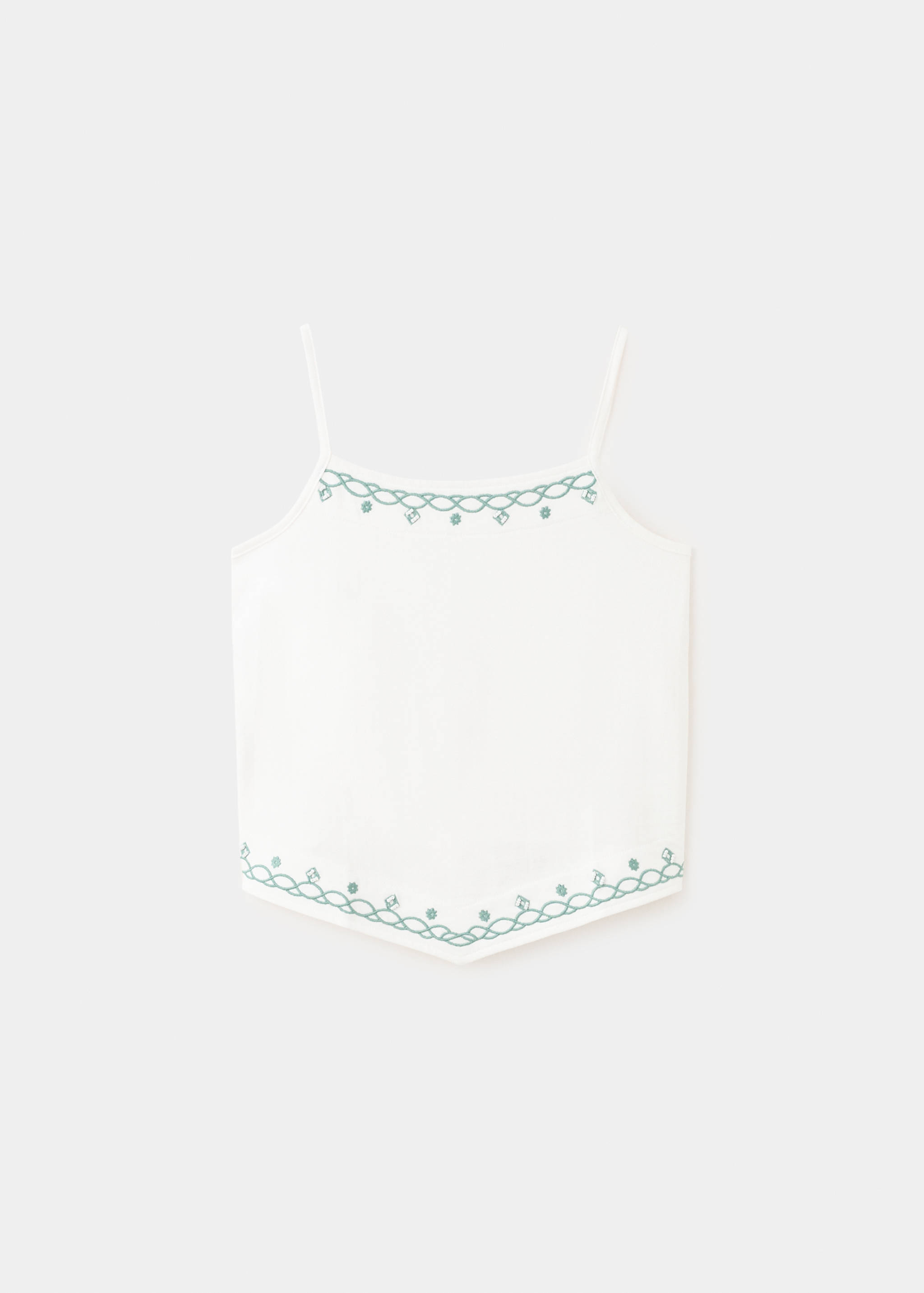Embroidered detail strappy top - Article without model