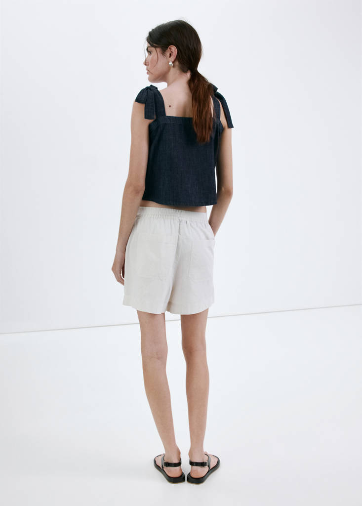 Strapless denim top — Open Blue