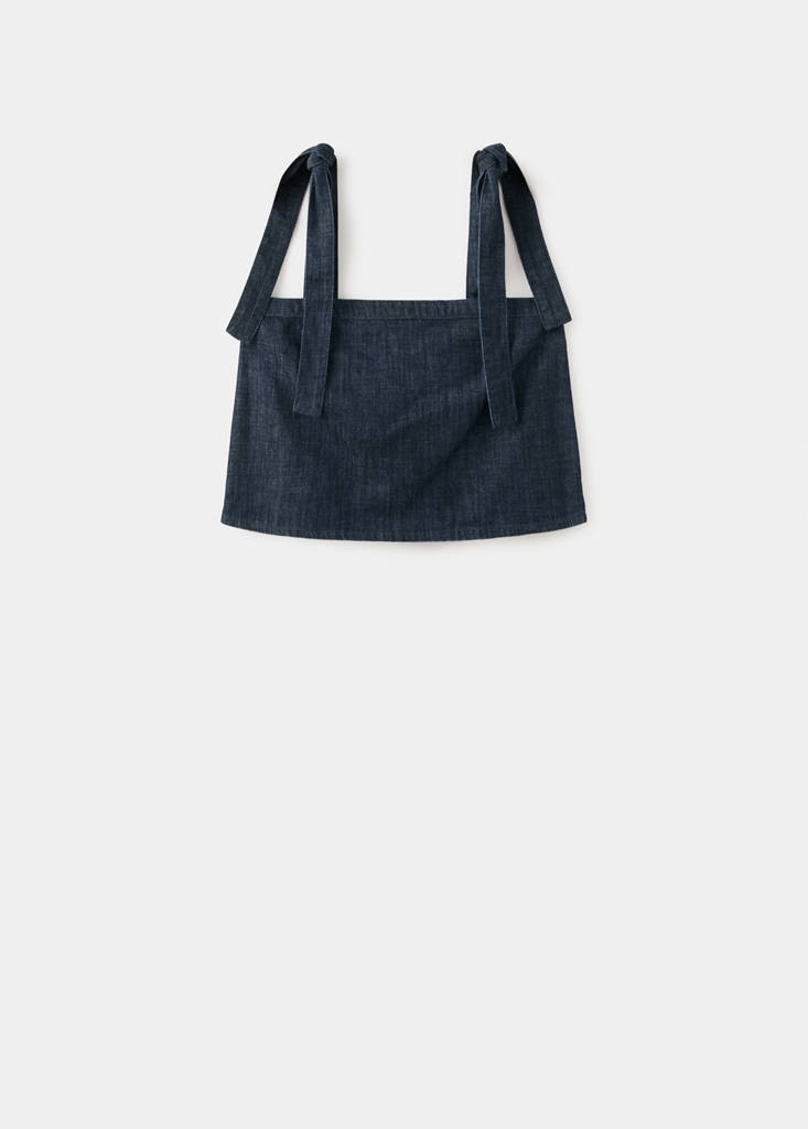 Strapless denim top — Open Blue