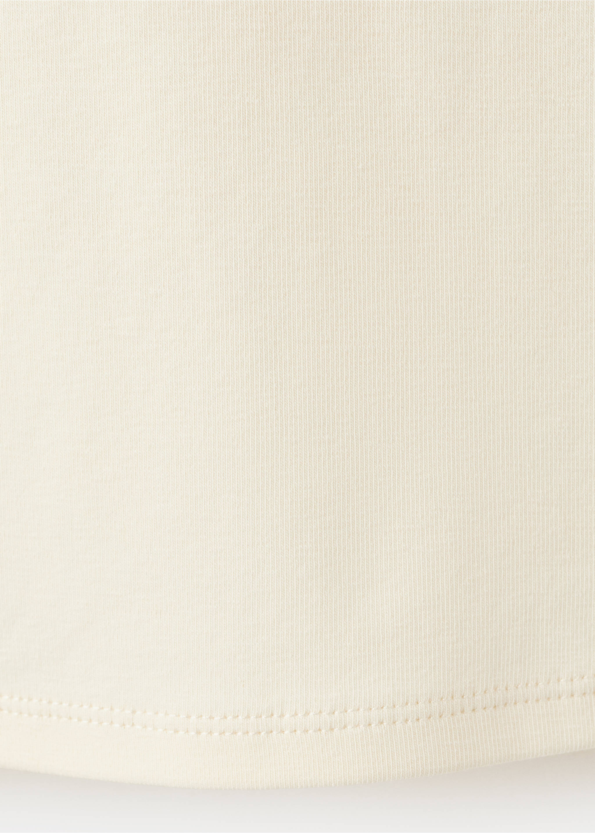 Cotton T-shirt with contrast piping - Details of the article 0, Ecru. Ref: 27009079-00.