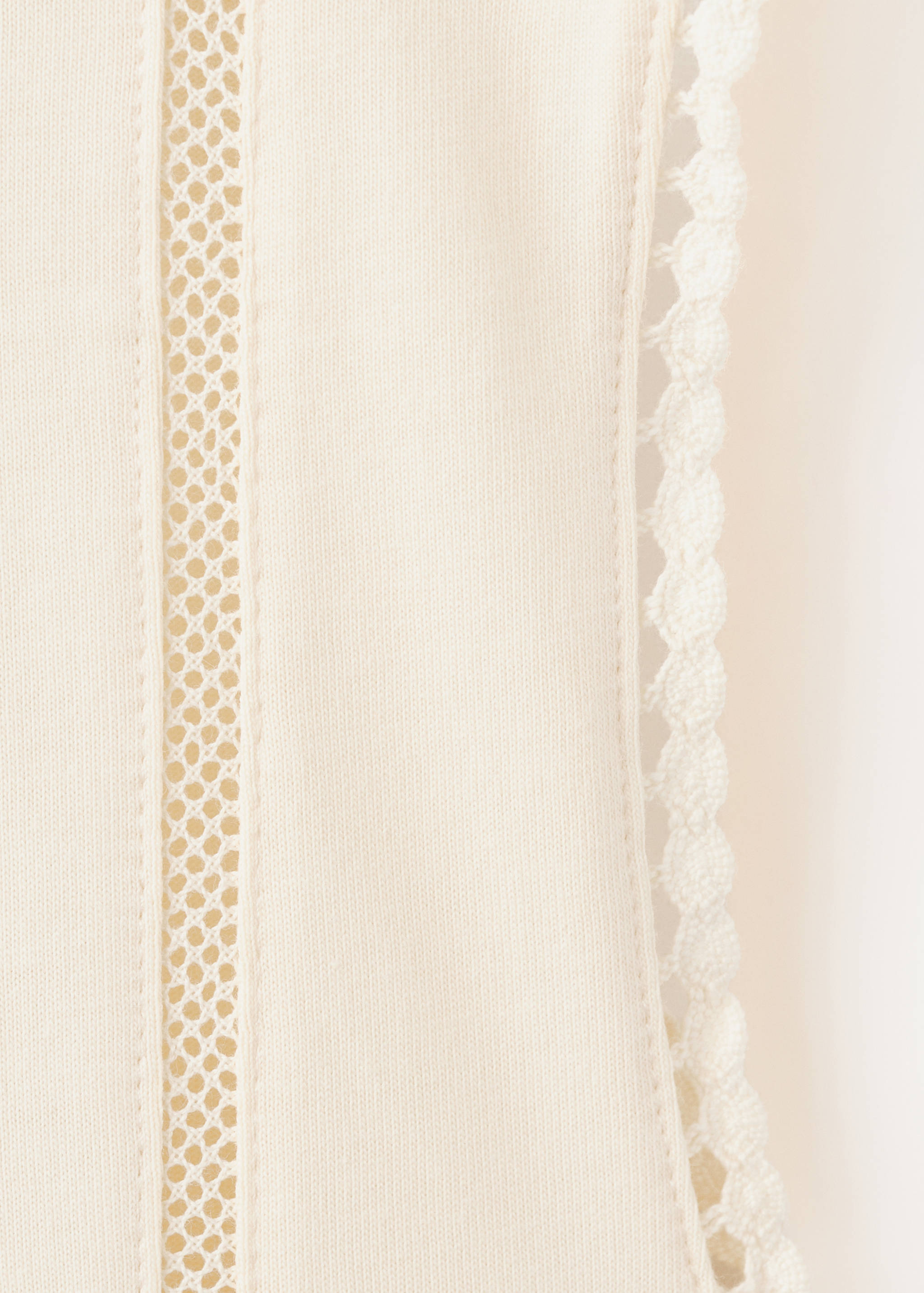 Embroidered cutwork cotton T-shirt - Details of the article 0