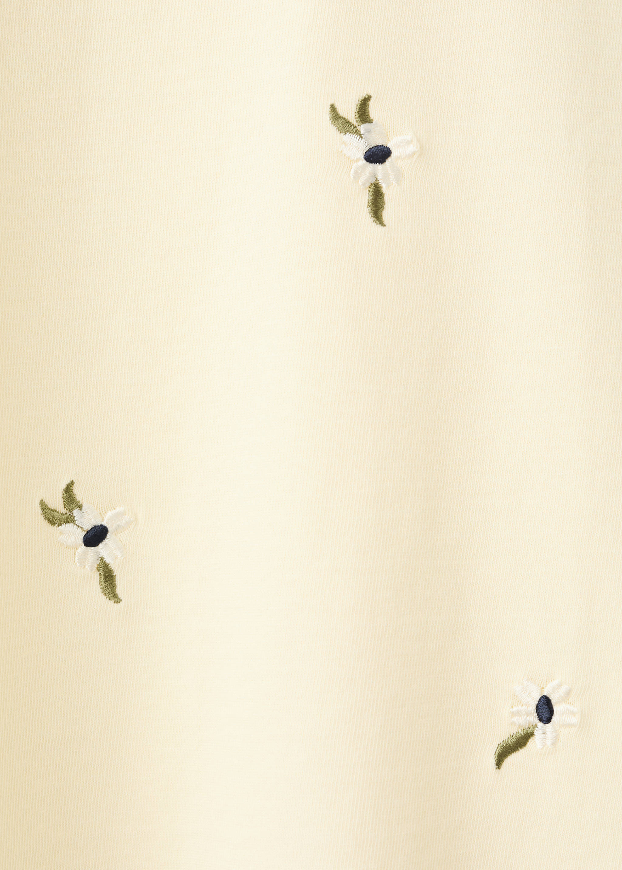 Floral-embroidered cotton t-shirt - Details of the article 0