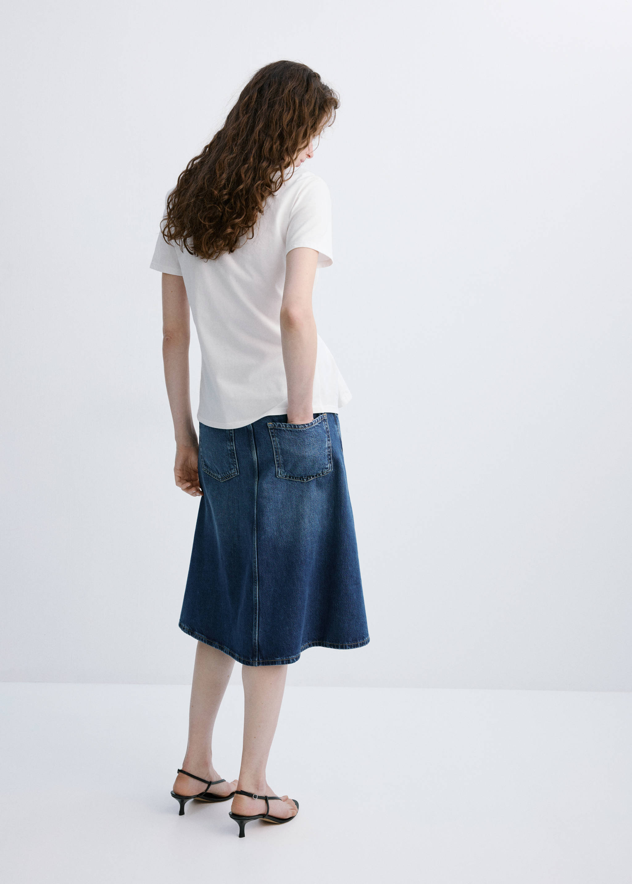 T-shirt coton détail froncé - Verso de l’article