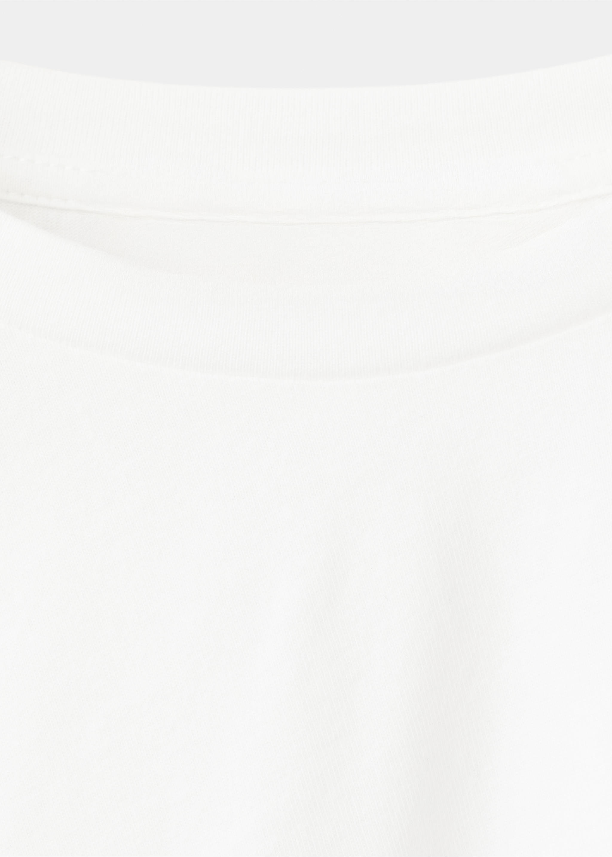 T-shirt coton détail froncé - Détail de l'article 8, Blanc. Ref: 27009083-00.