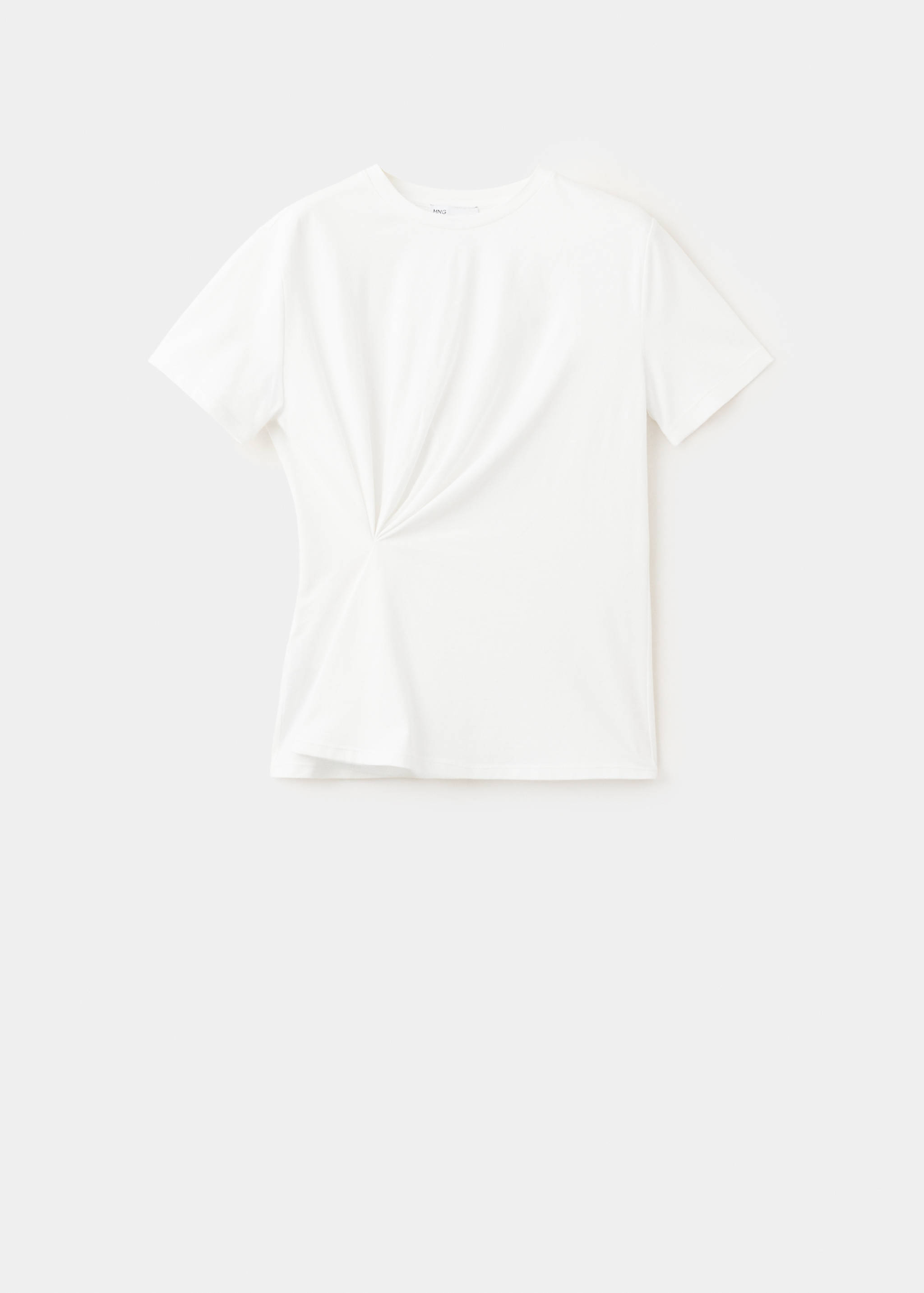 Cotton t-shirt with pucker detail - Article without model