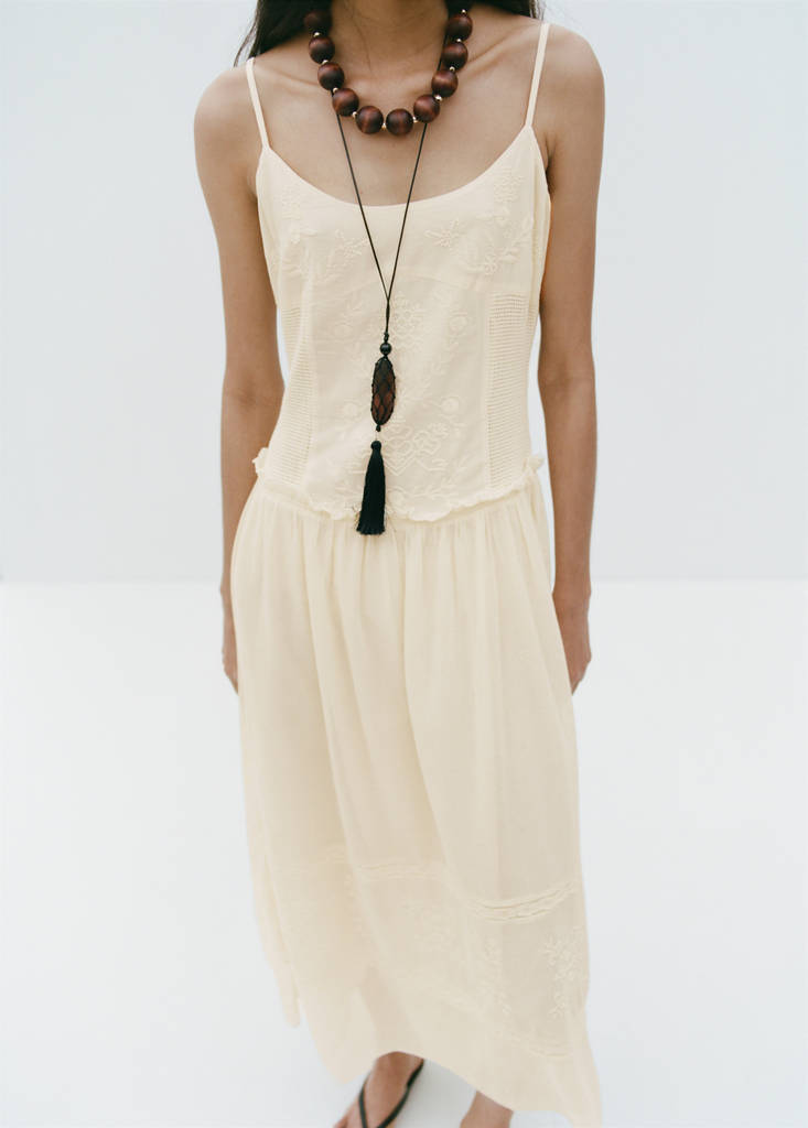 Embroidered detail dress